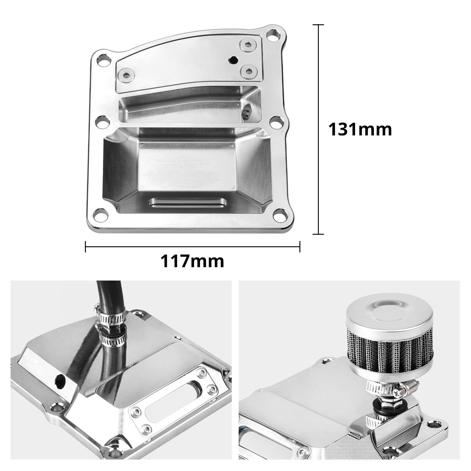 Transparent Vented Transmission Top Cover For Harley-Davidson M8 Engine 2017-2024