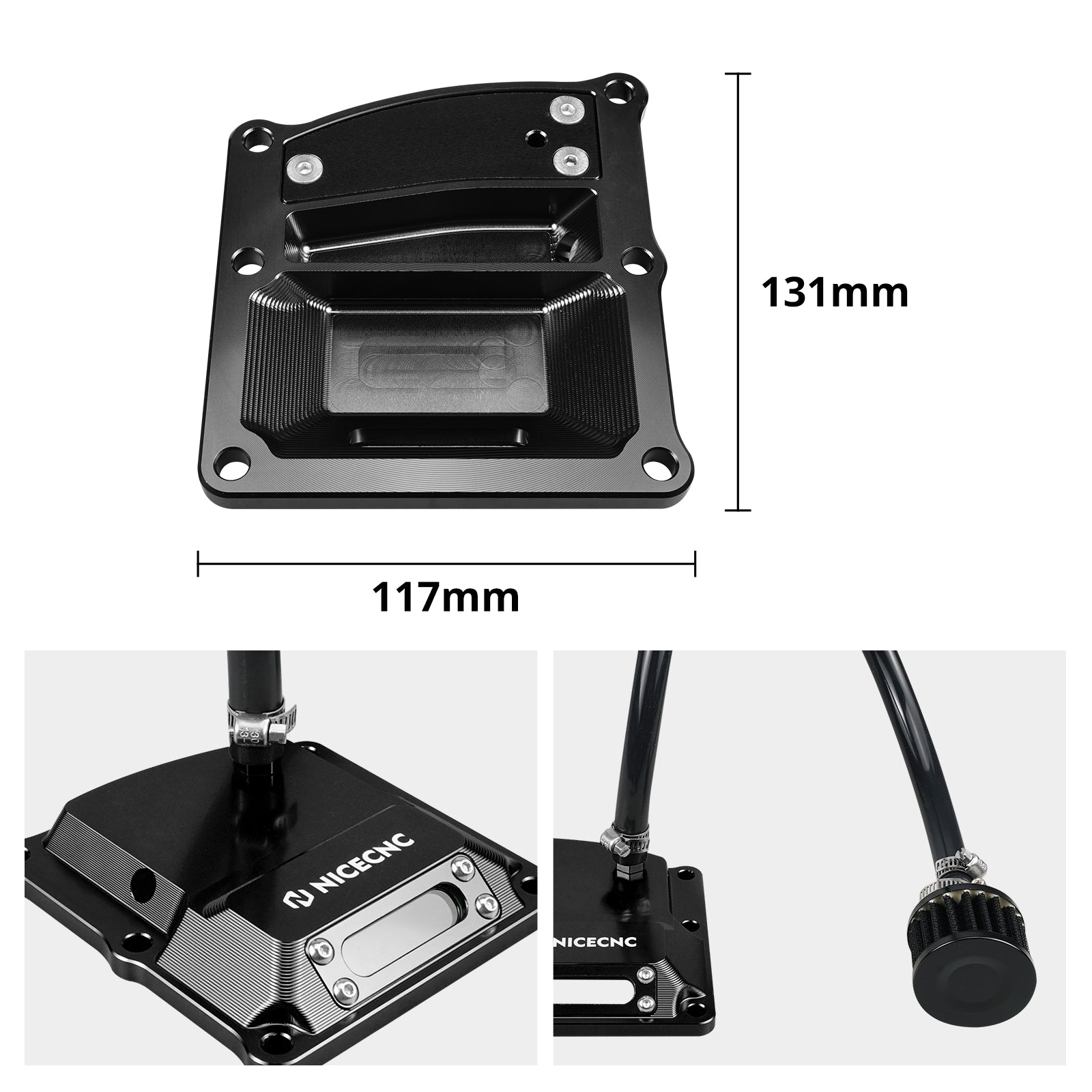 Transparent Vented Transmission Top Cover For Harley-Davidson M8 Engine 2017-2024