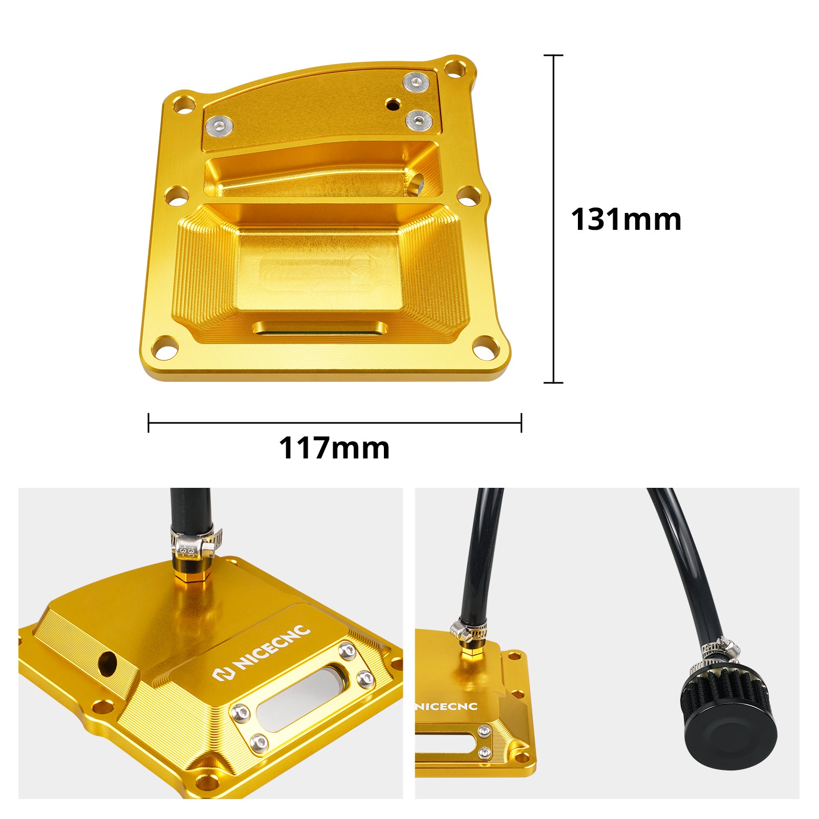 Transparent Vented Transmission Top Cover For Harley-Davidson M8 Engine 2017-2024