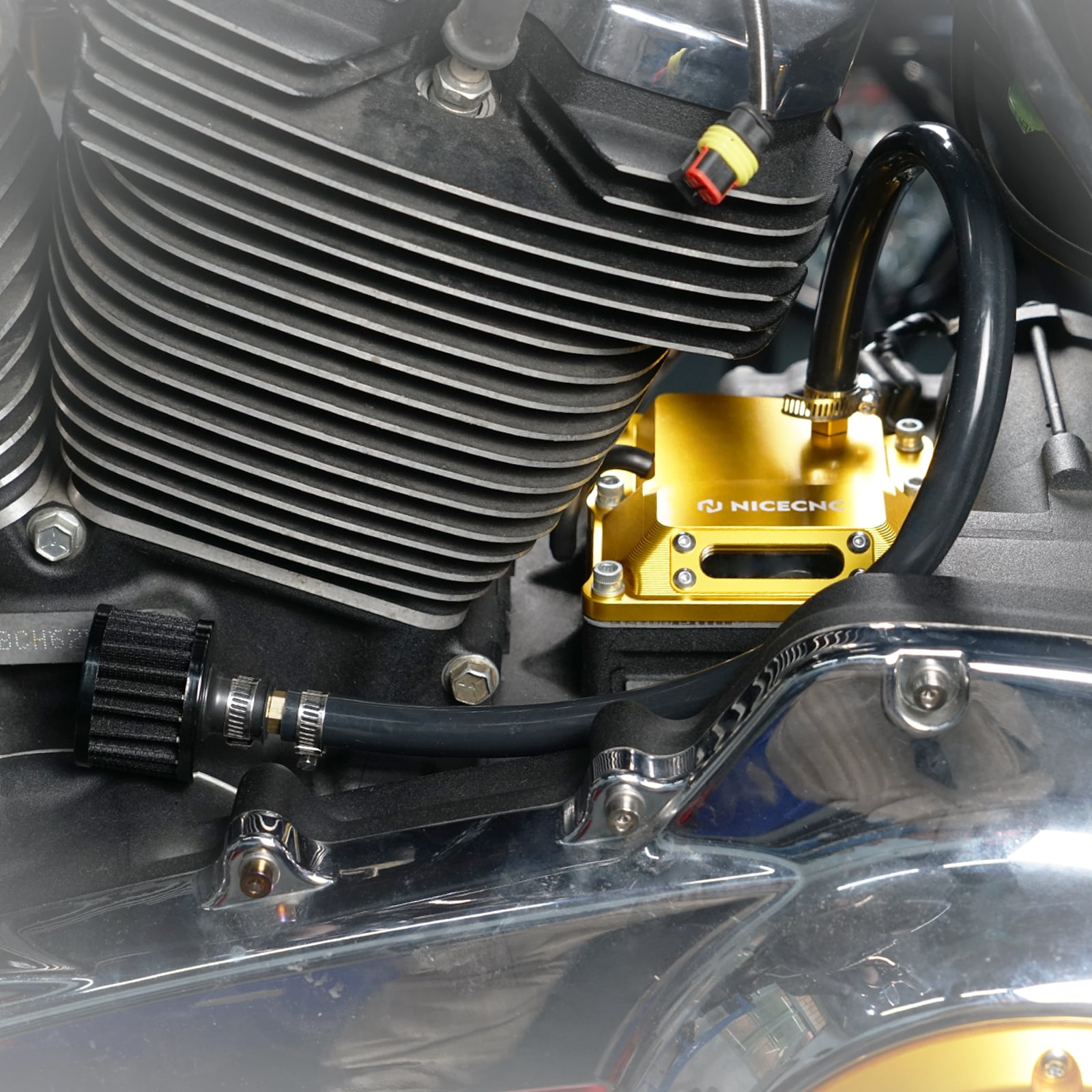 Transparent Vented Transmission Top Cover For Harley-Davidson M8 Engine 2017-2024