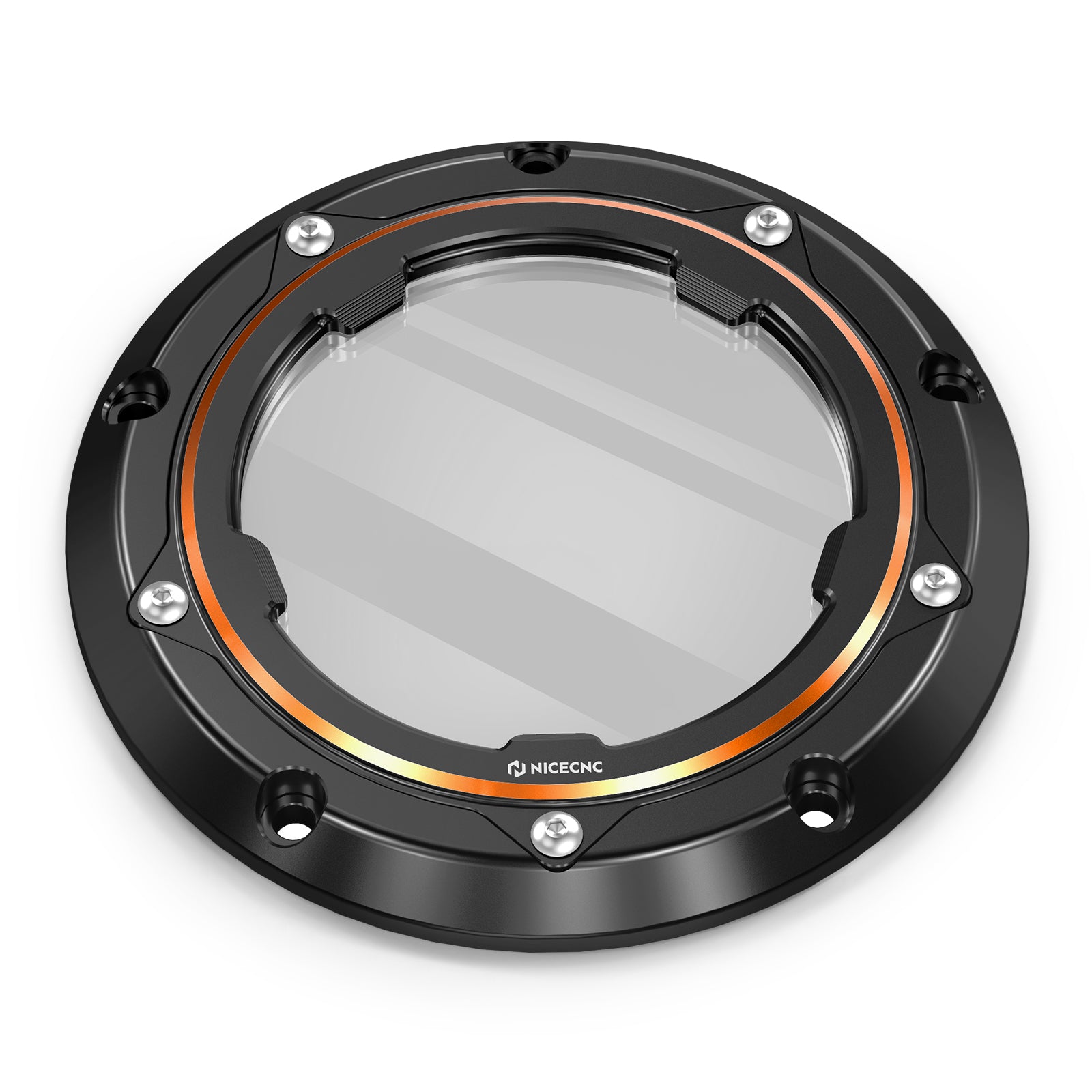 Transparent V Twin Cam Derby Clutch Cover For Harley Softail Standard Deluxe Custom