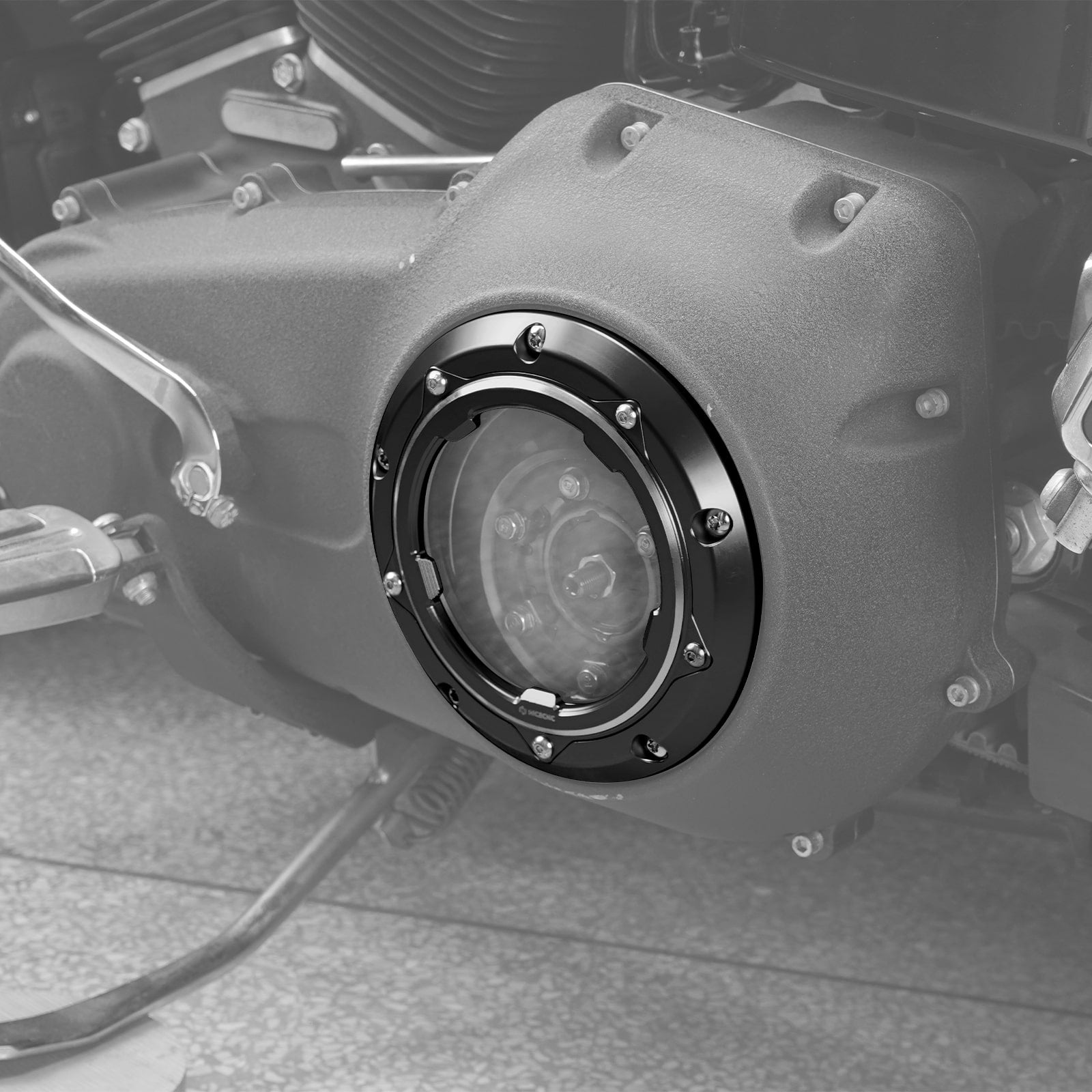 Transparent Twin Cam Derby Cover For Harley Street Glide 06-15 Road King 99-14 Dyna 99-17
