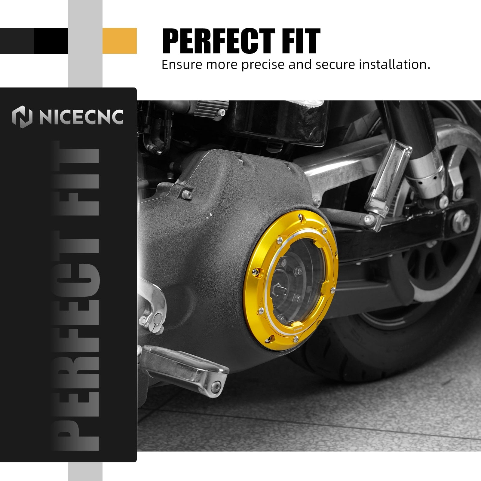 Transparent V Twin Cam Derby Clutch Cover For Harley Softail Standard Deluxe Custom