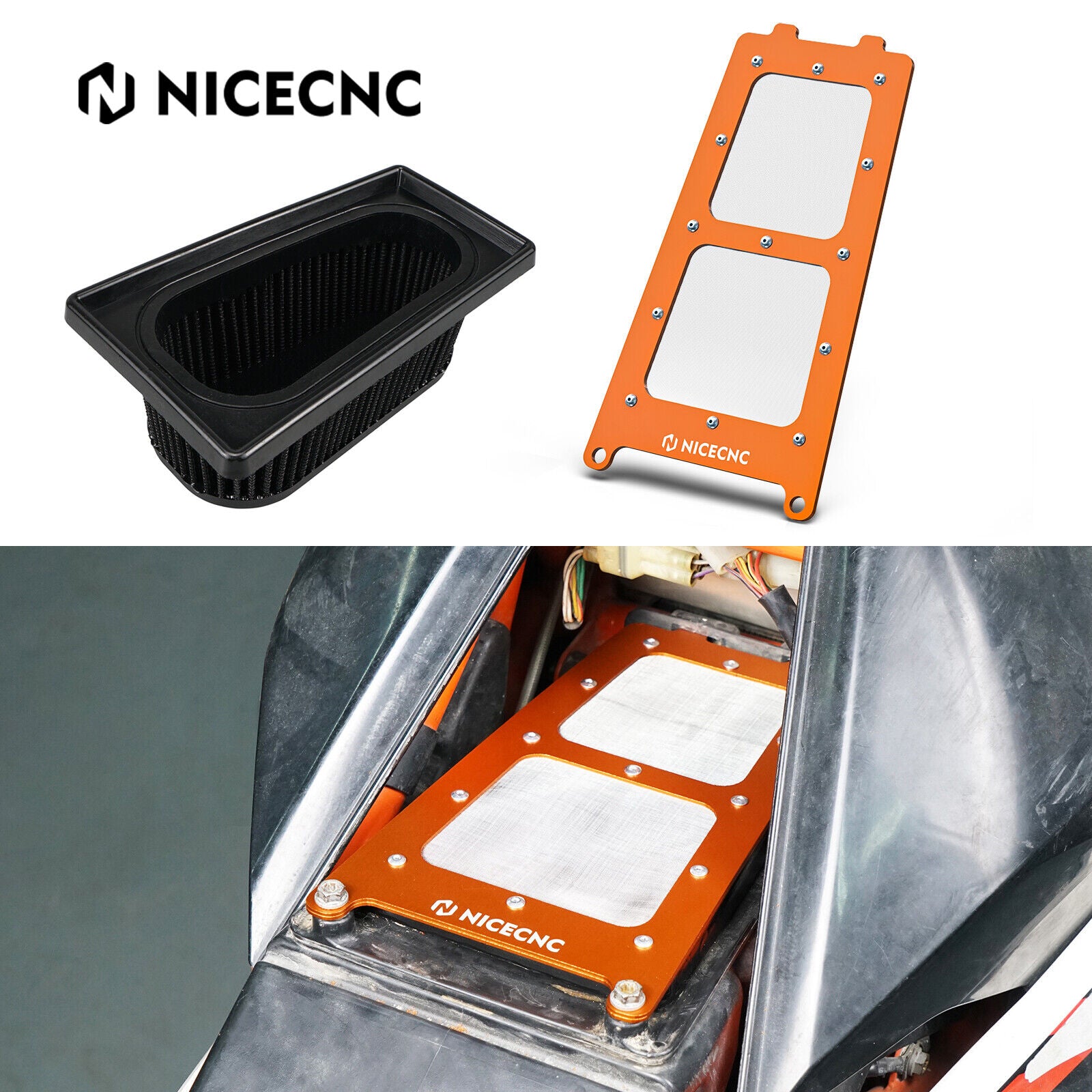 High Flow Air Filter Box Lid Cover For Husqvarna 701 Enduro Supermoto 2016-2024