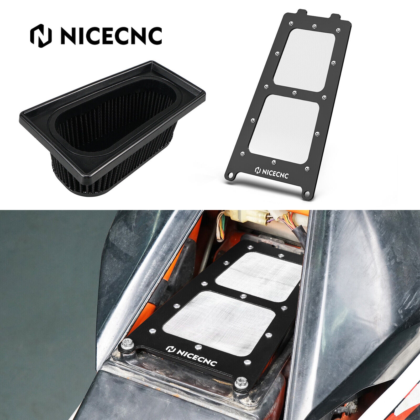 High Flow Air Filter Box Lid Cover For Husqvarna 701 Enduro Supermoto 2016-2024