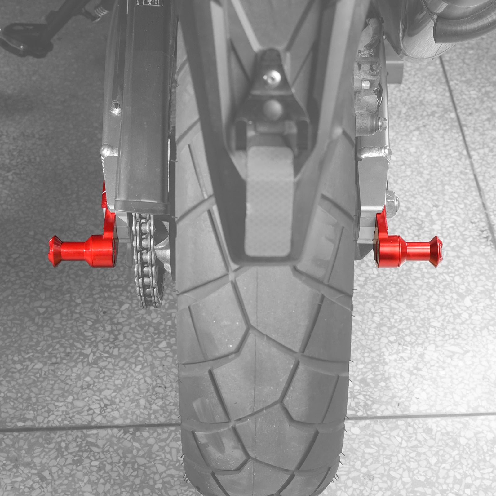 Rear Axle Blocks Chain Tensioner Adjuster w/Stand Hook For Honda CRF1100L Africa Twin