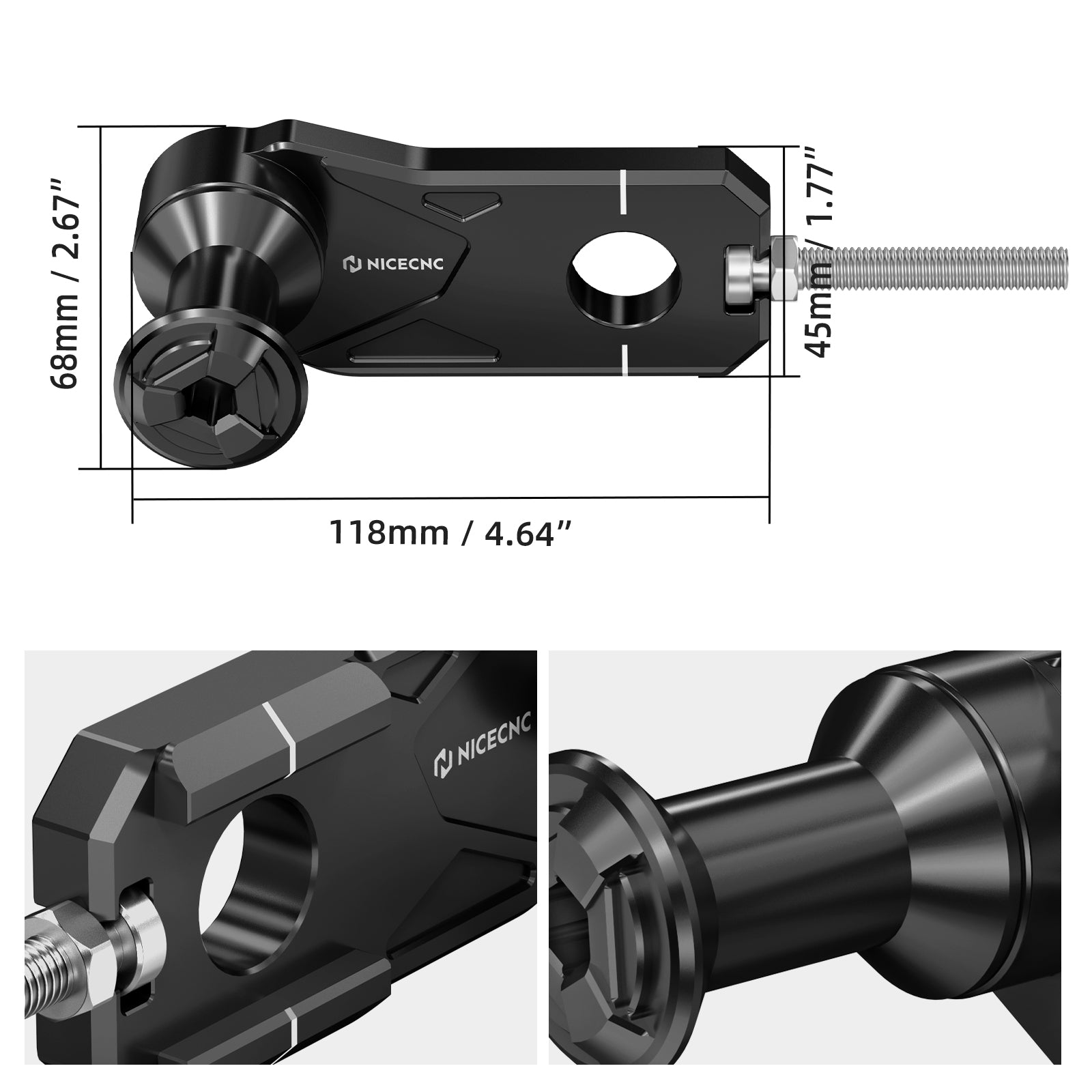Rear Axle Blocks Chain Tensioner Adjuster w/Stand Hook For Honda CRF1100L Africa Twin