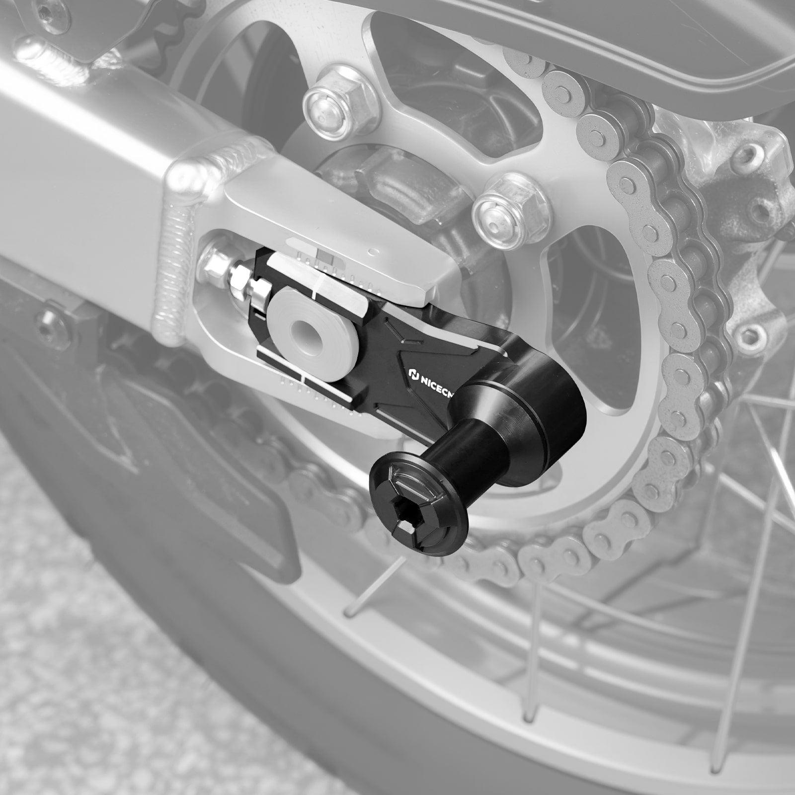 Rear Axle Blocks Chain Tensioner Adjuster w/Stand Hook For Honda CRF1100L Africa Twin