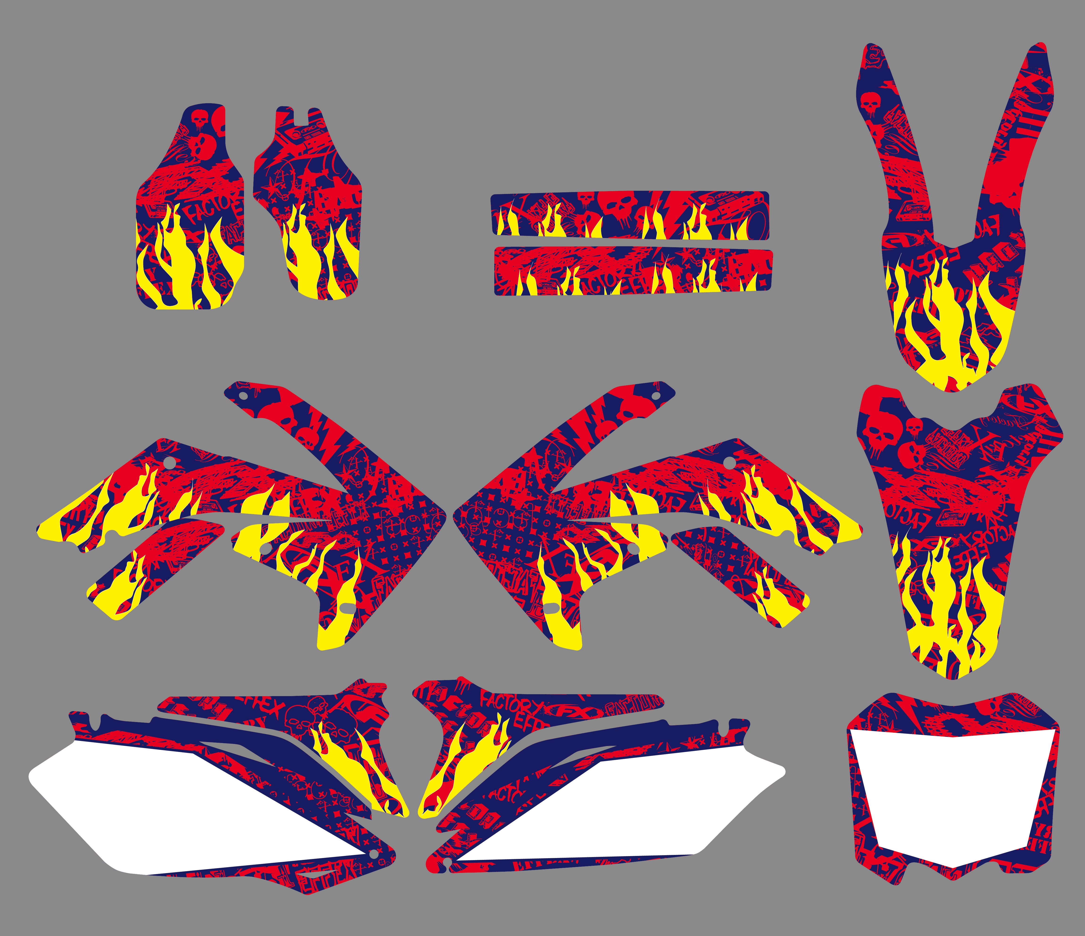 Team Graphics Decals Stickers For HONDA CRF250 2010-2013 CRF450 2009-2012