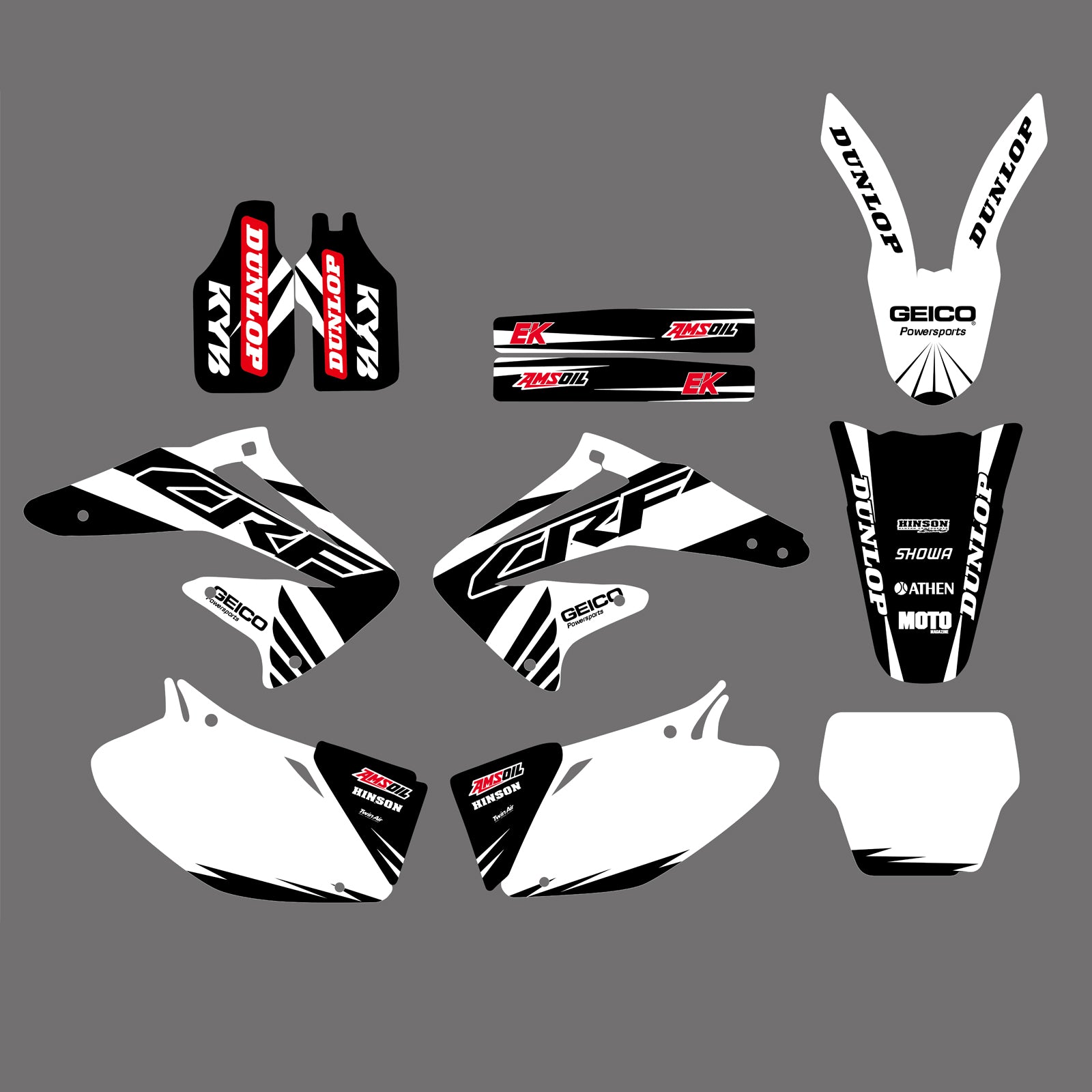 Motorcycle Graphics Backgrounds Decal Sticker For Honda CRF450R 02-04