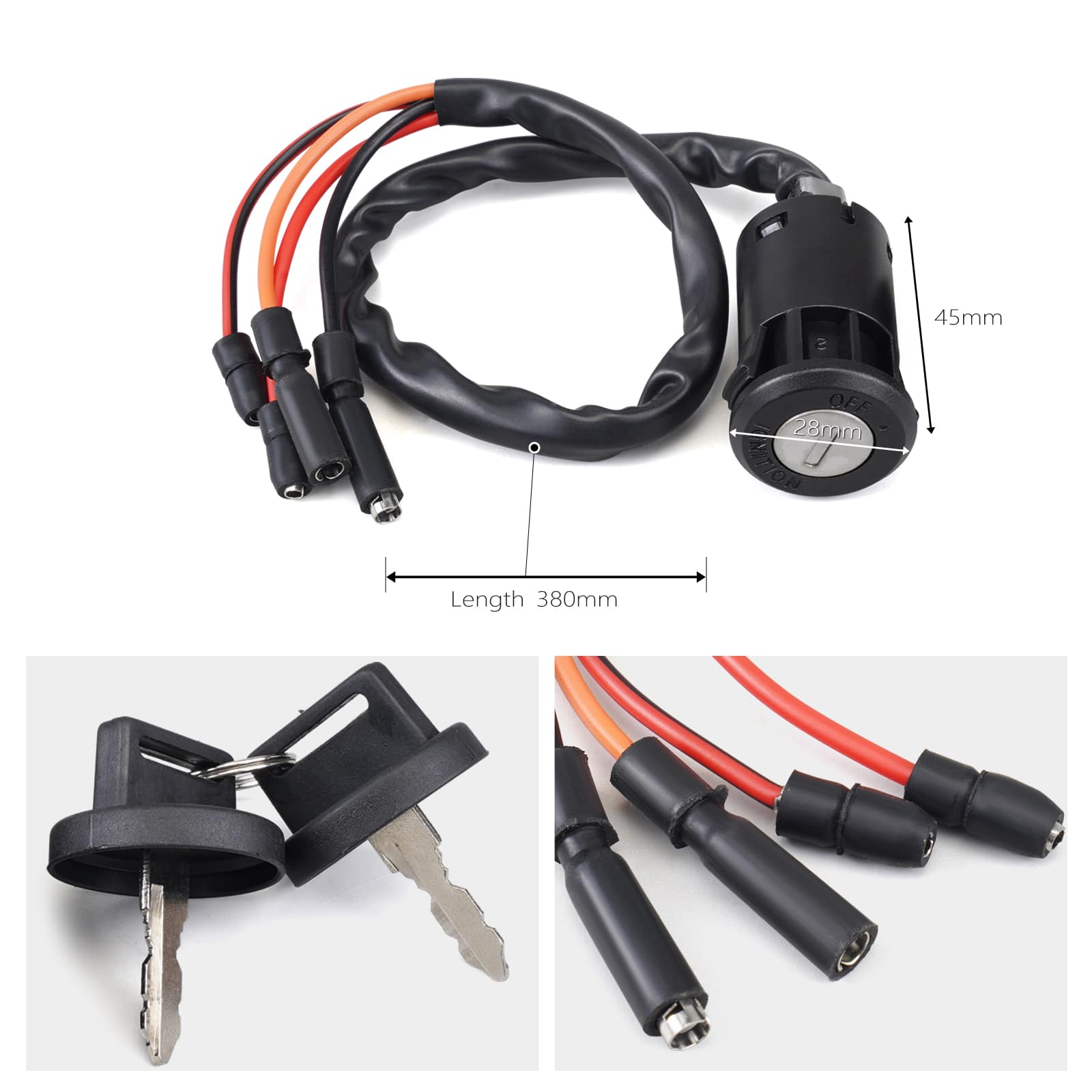 Ignition Key Switch For Honda FourTrax 300 TRX300 2x4 TRX300FW 4x4 1990-2000