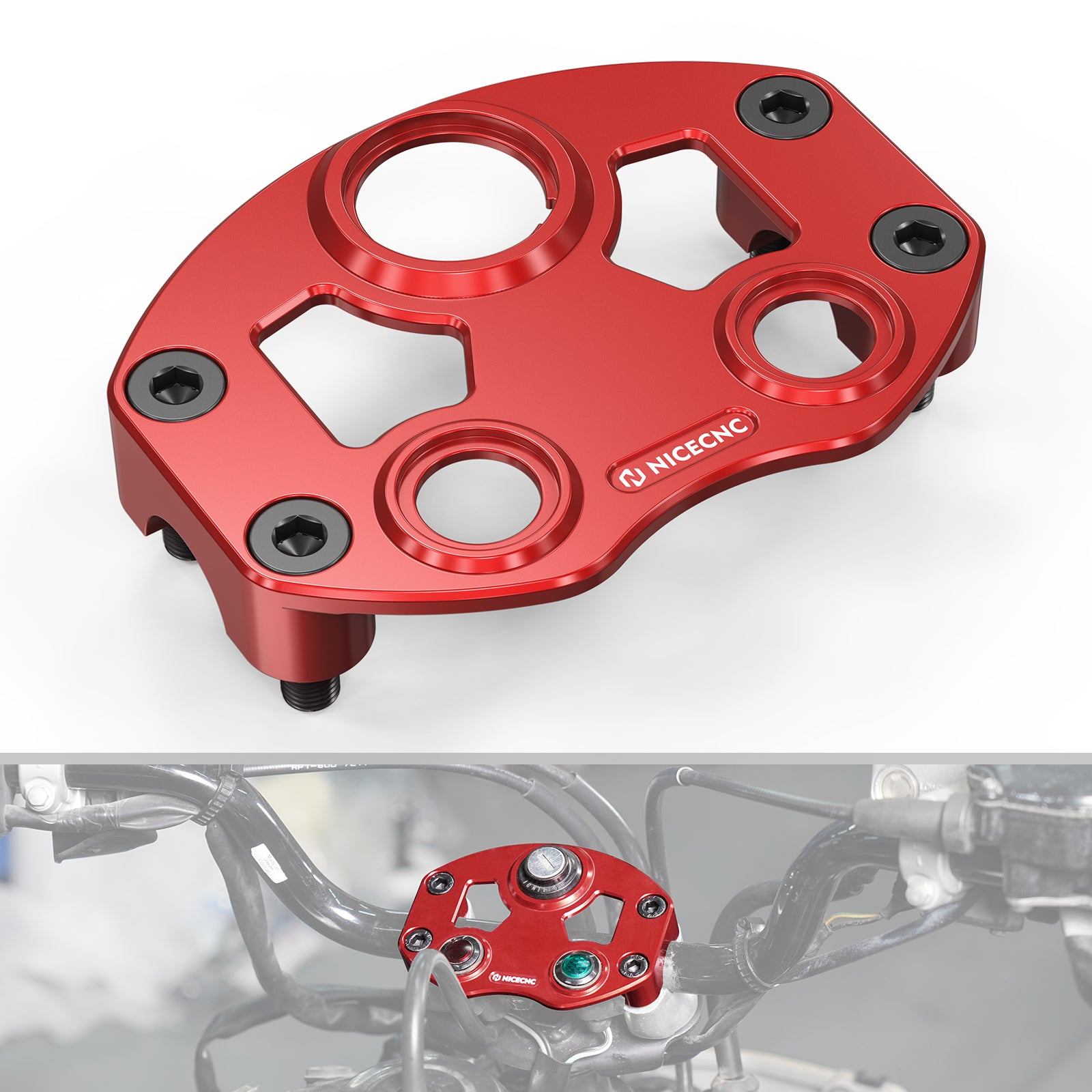 Key Switch Indicator Light Handlebar Mount Clamp For Honda TRX 450 R / ER