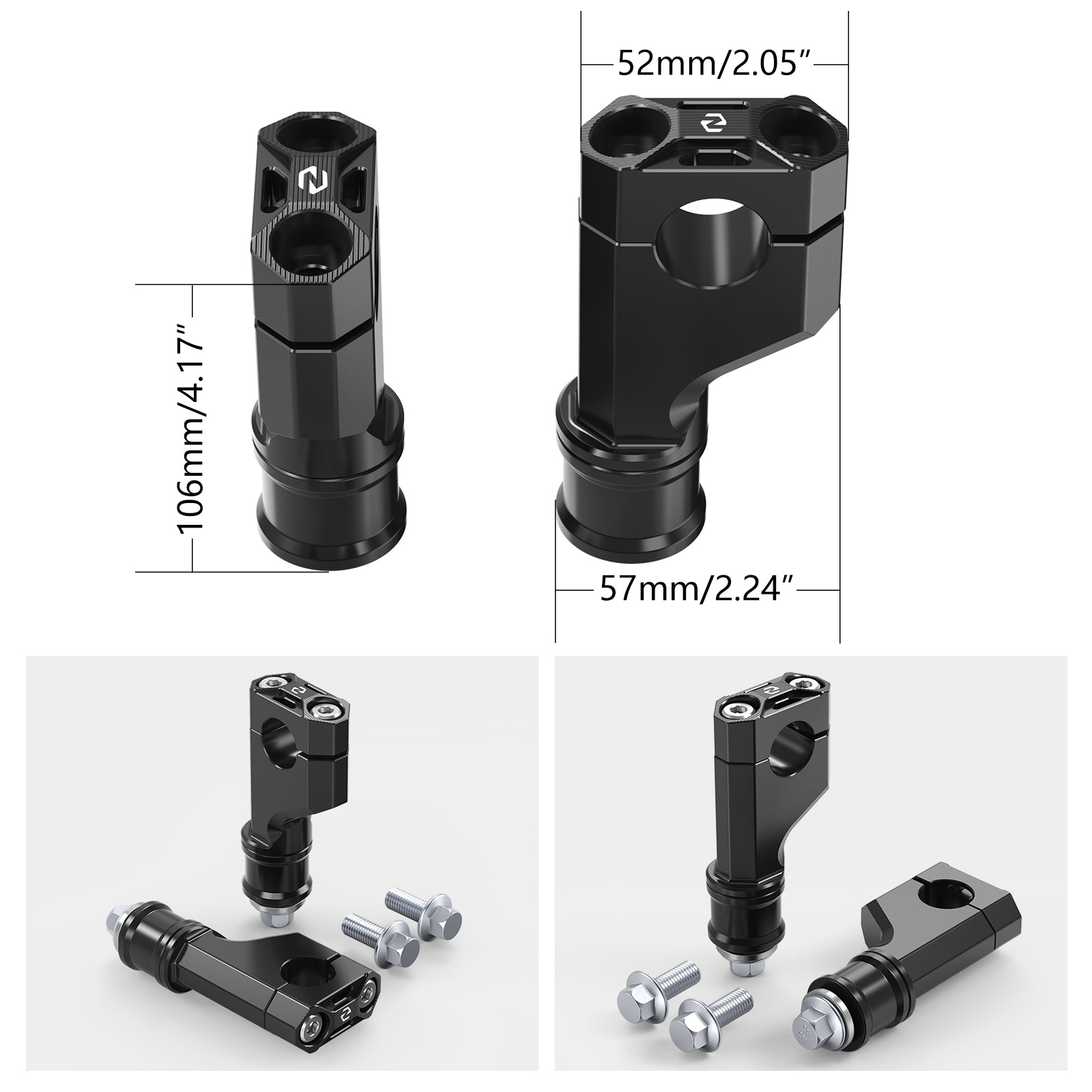 ATV Handlebar Risers Holder Clamps For Honda TRX 450R / ER 400X 250X 90X