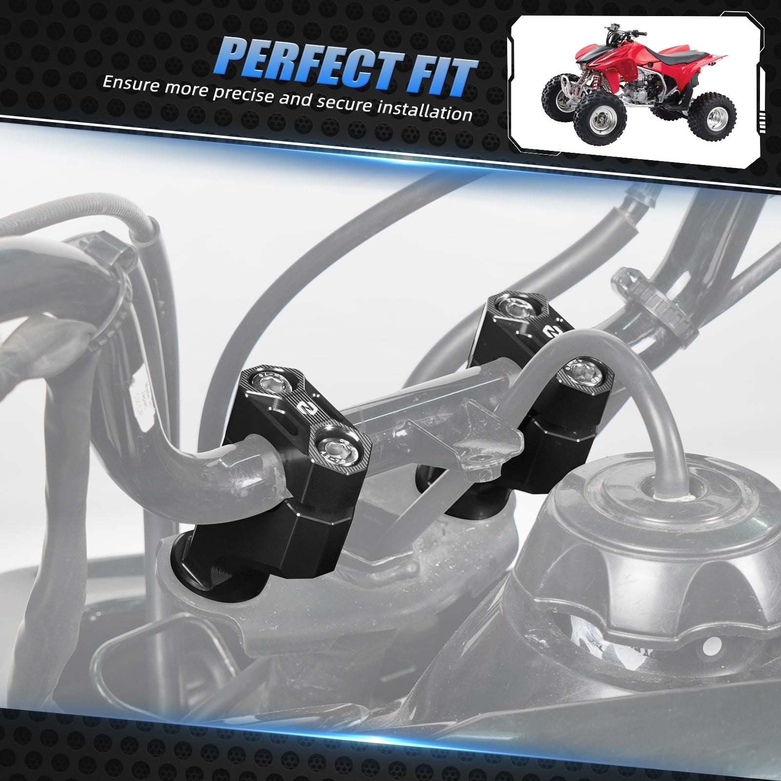 ATV Handlebar Risers Holder Clamps For Honda TRX 450R / ER 400X 250X 90X