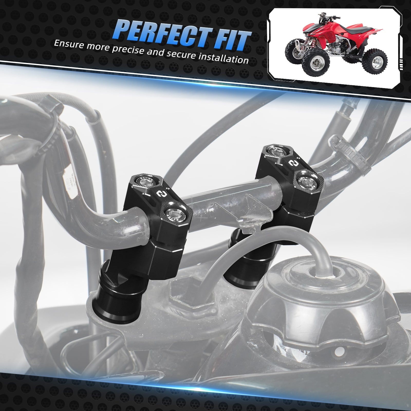 ATV Handlebar Risers Holder Clamps For Honda TRX 450R / ER 400X 250X 90X