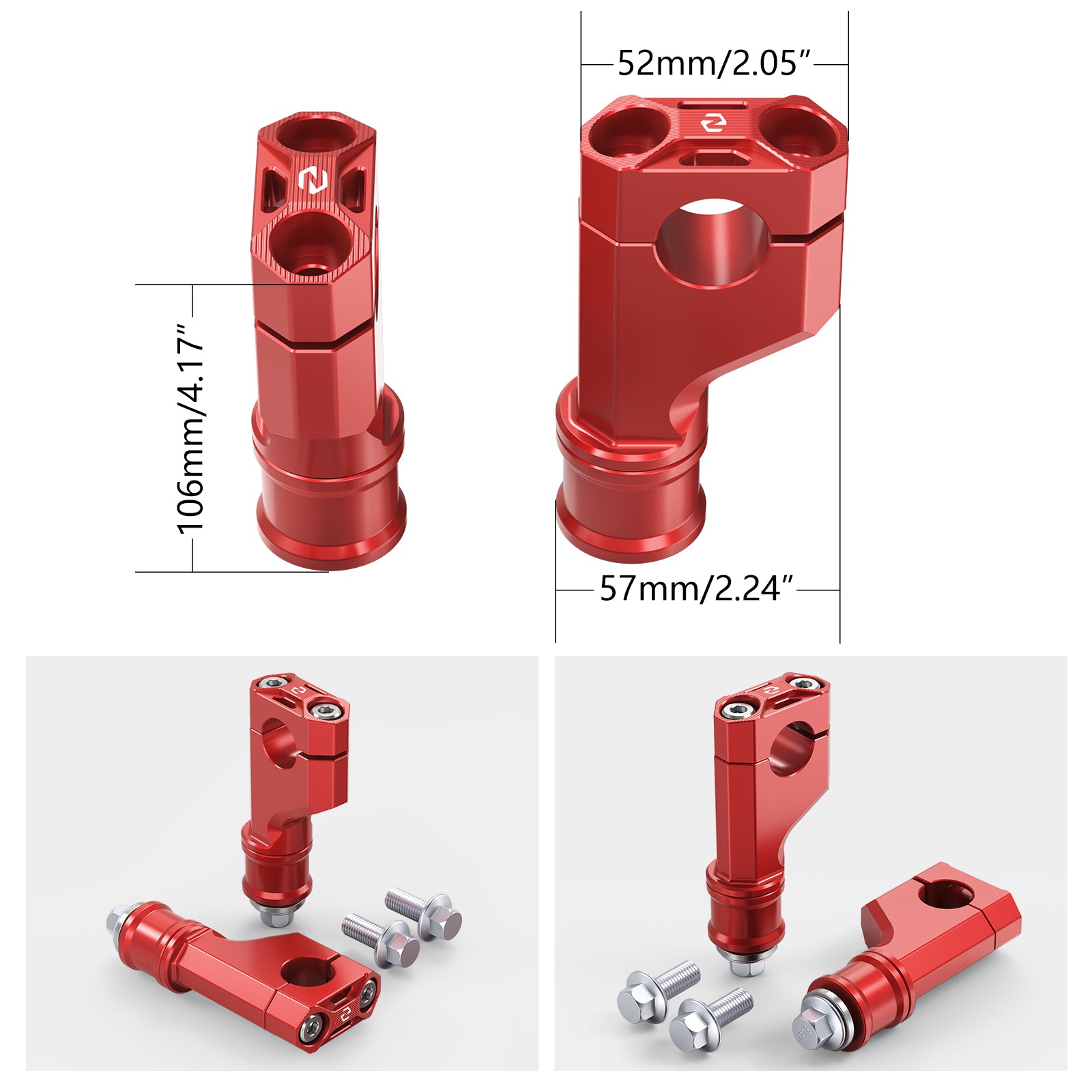 ATV Handlebar Risers Holder Clamps For Honda TRX 450R / ER 400X 250X 90X