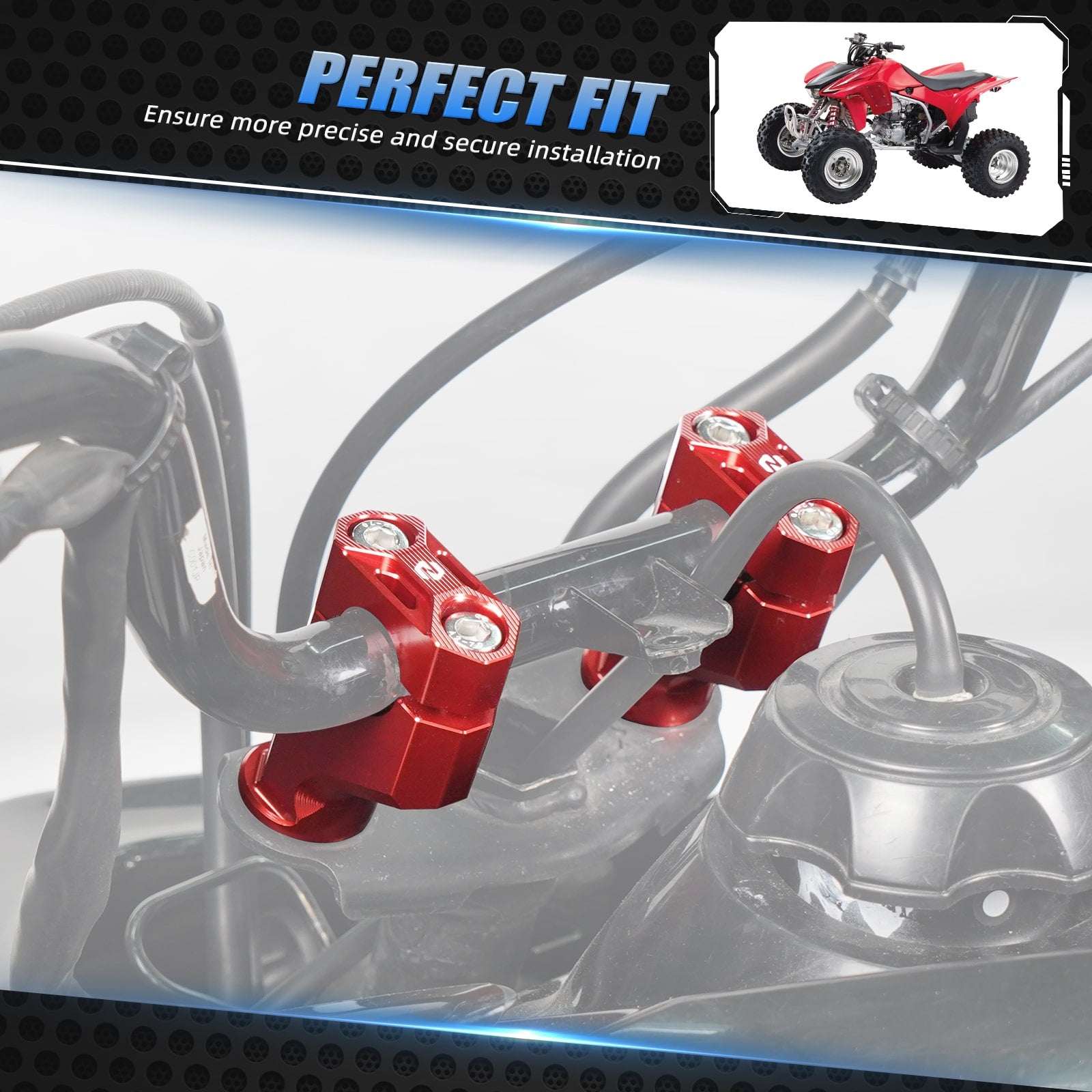 ATV Handlebar Risers Holder Clamps For Honda TRX 450R / ER 400X 250X 90X