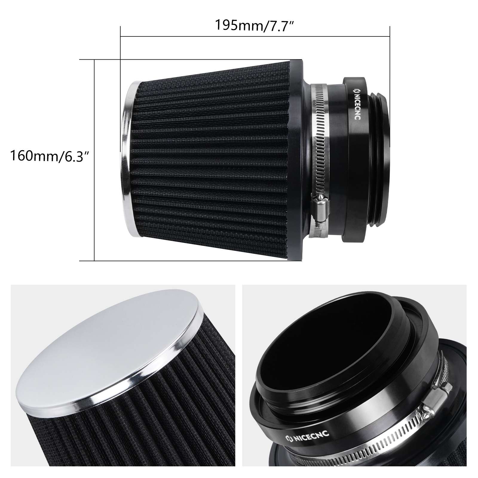 High-Flow Air Filter Intake Cleaner Airbox Lid Cover Kit For Honda TRX450 R / ER