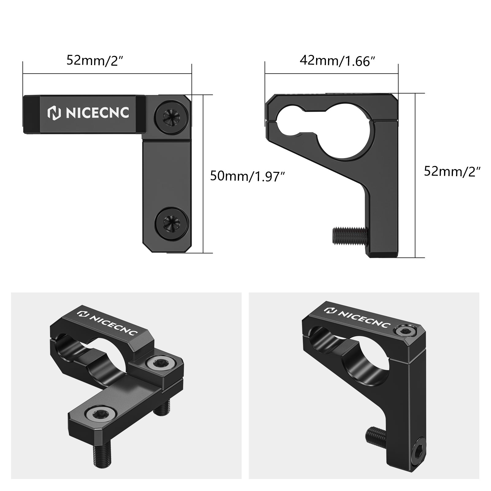 ATV Dual-Size Rear Brake Line Hose Clamps Holder For Honda TRX 450 R / ER
