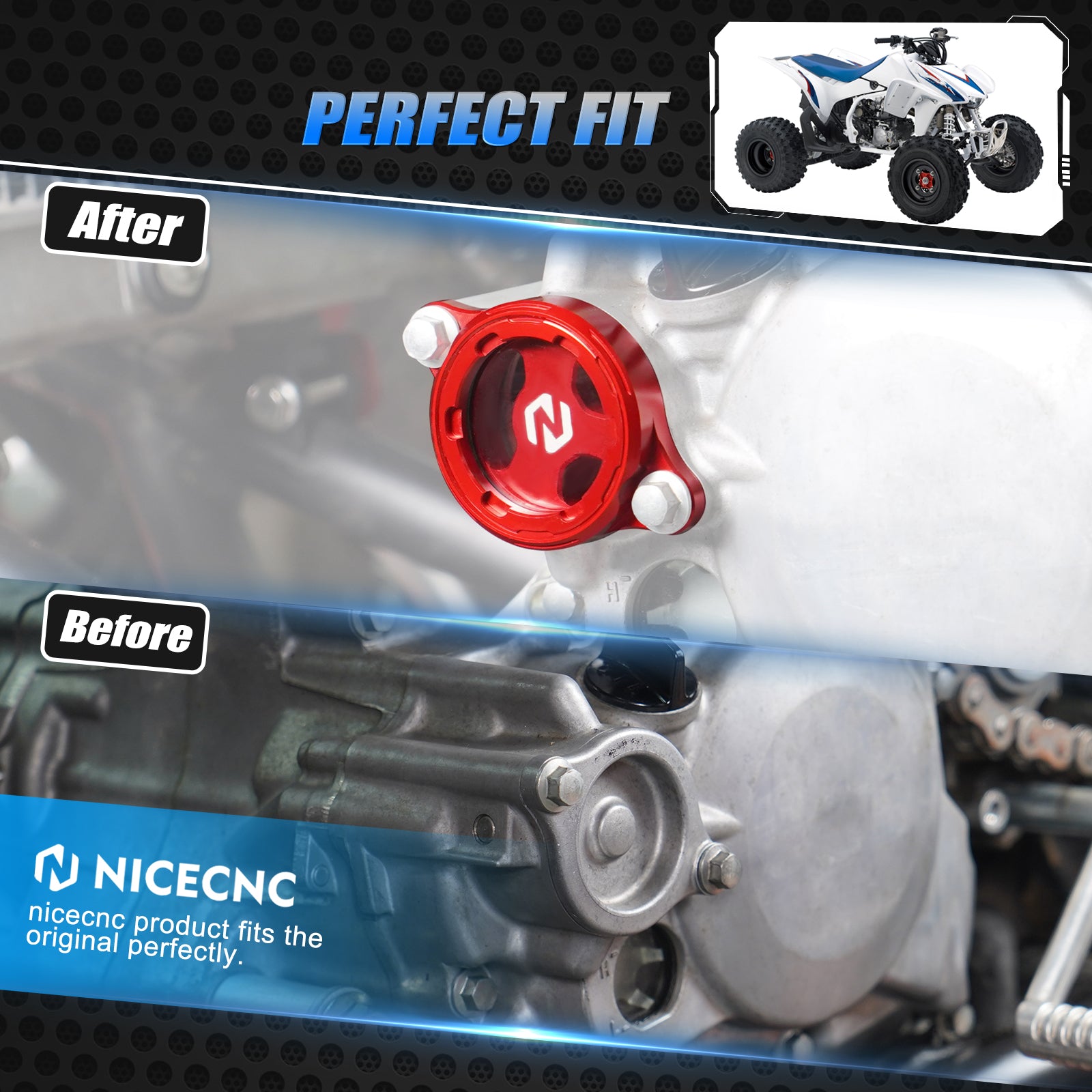 Transparent Clear Oil Filter Cover Cap For Honda TRX 450 R / ER CRF450R CRF450X