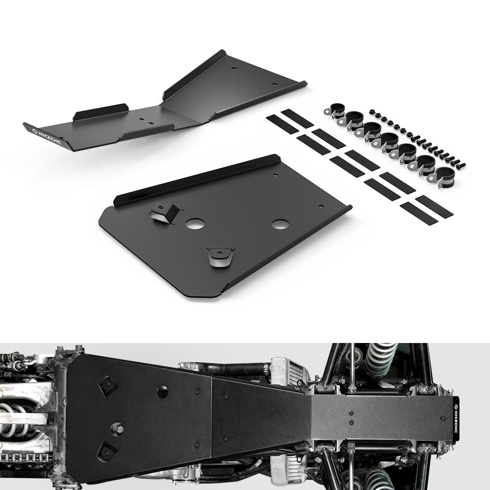 ATV Frame Engine Guards Skid Glide Plates Kit For Honda TRX450 R / ER 2006-2014