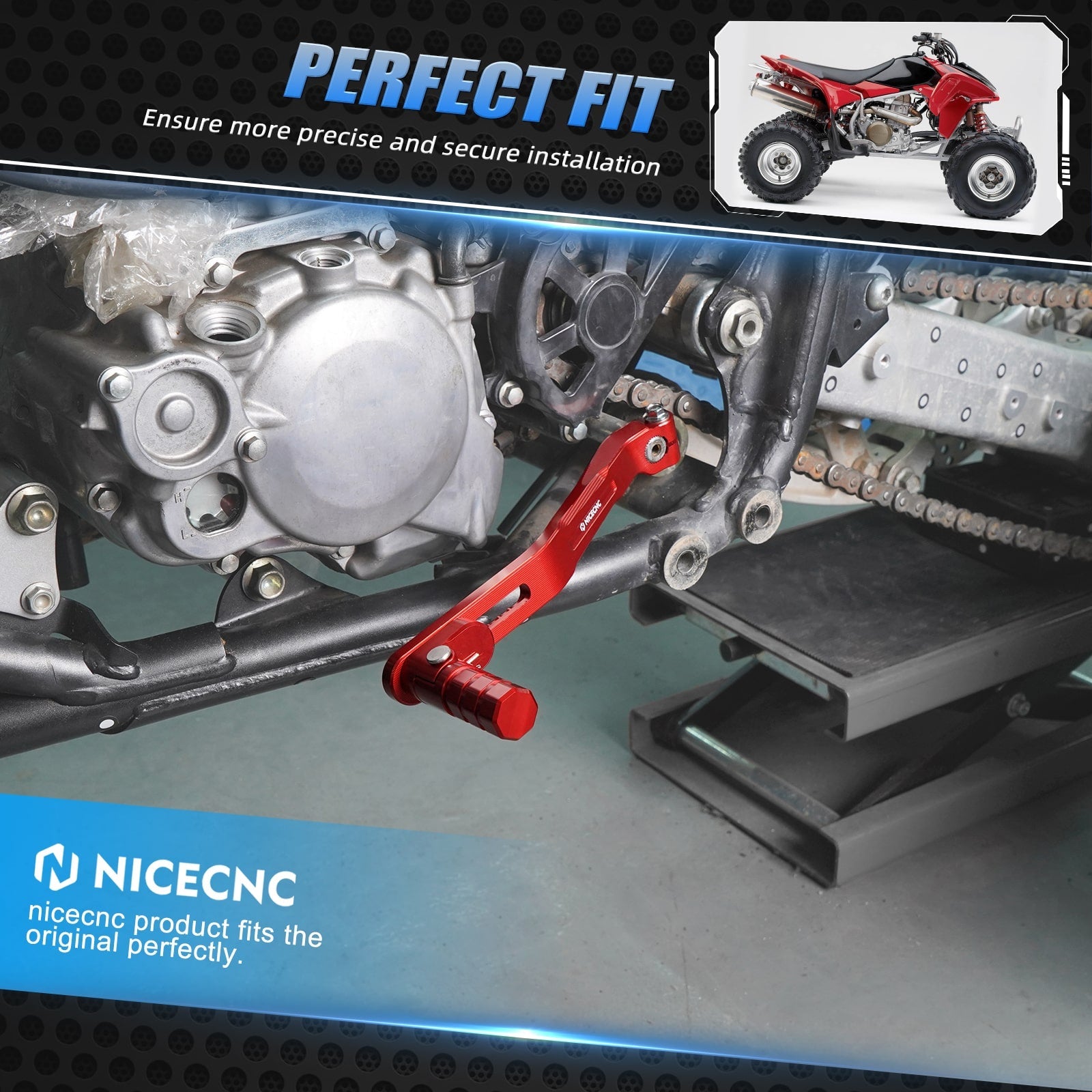 ATV Rider Foot Pegs Rest Pedals Kit For Honda TRX 450 R / ER 2006-2014