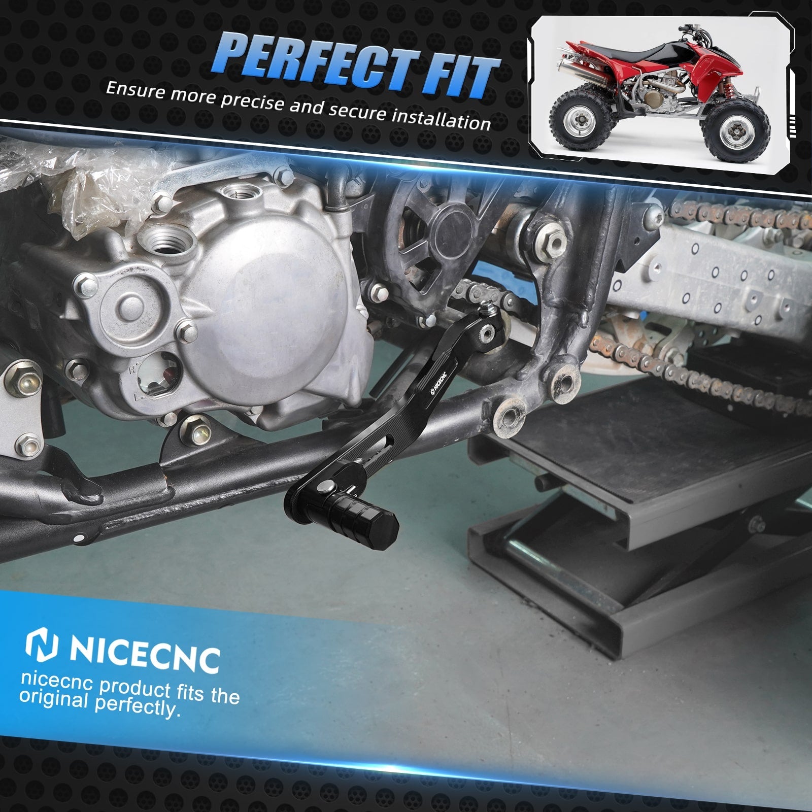 ATV Rider Foot Pegs Rest Pedals Kit For Honda TRX 450 R / ER 2006-2014