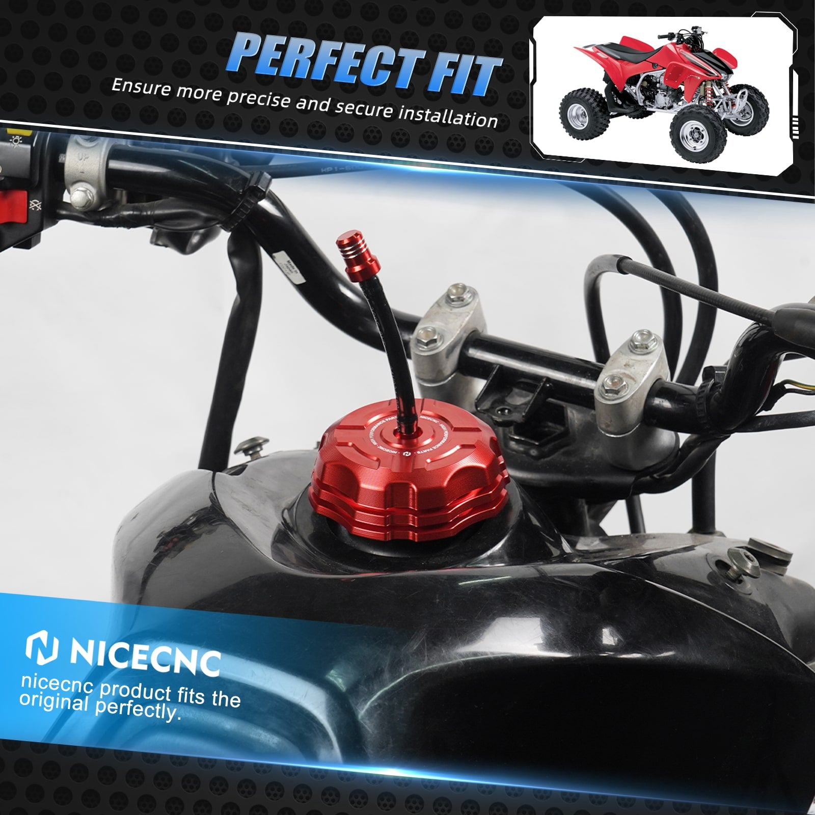 ATV Fuel Tank Gas Cap with Breather Valve For Honda TRX450R TRX450ER