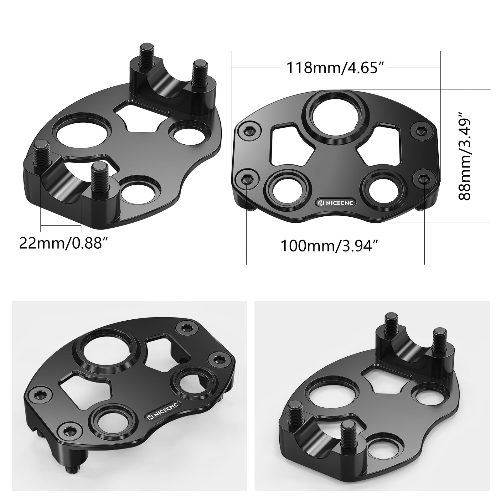 ATV Key Switch Indicator Light Handlebar Mount For Honda TRX 450 R / ER