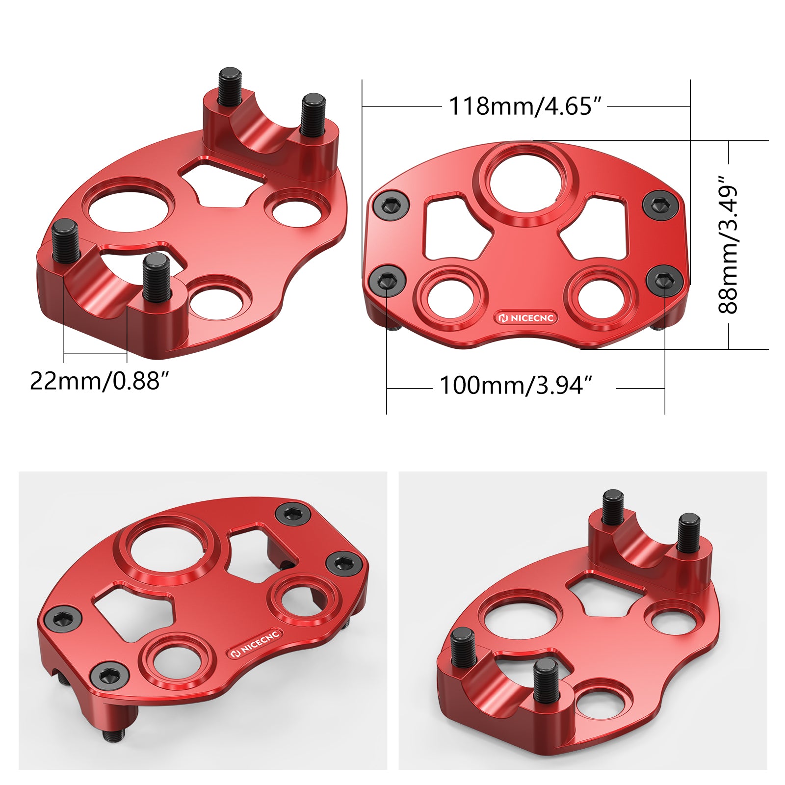 ATV Key Switch Indicator Light Handlebar Mount For Honda TRX 450 R / ER