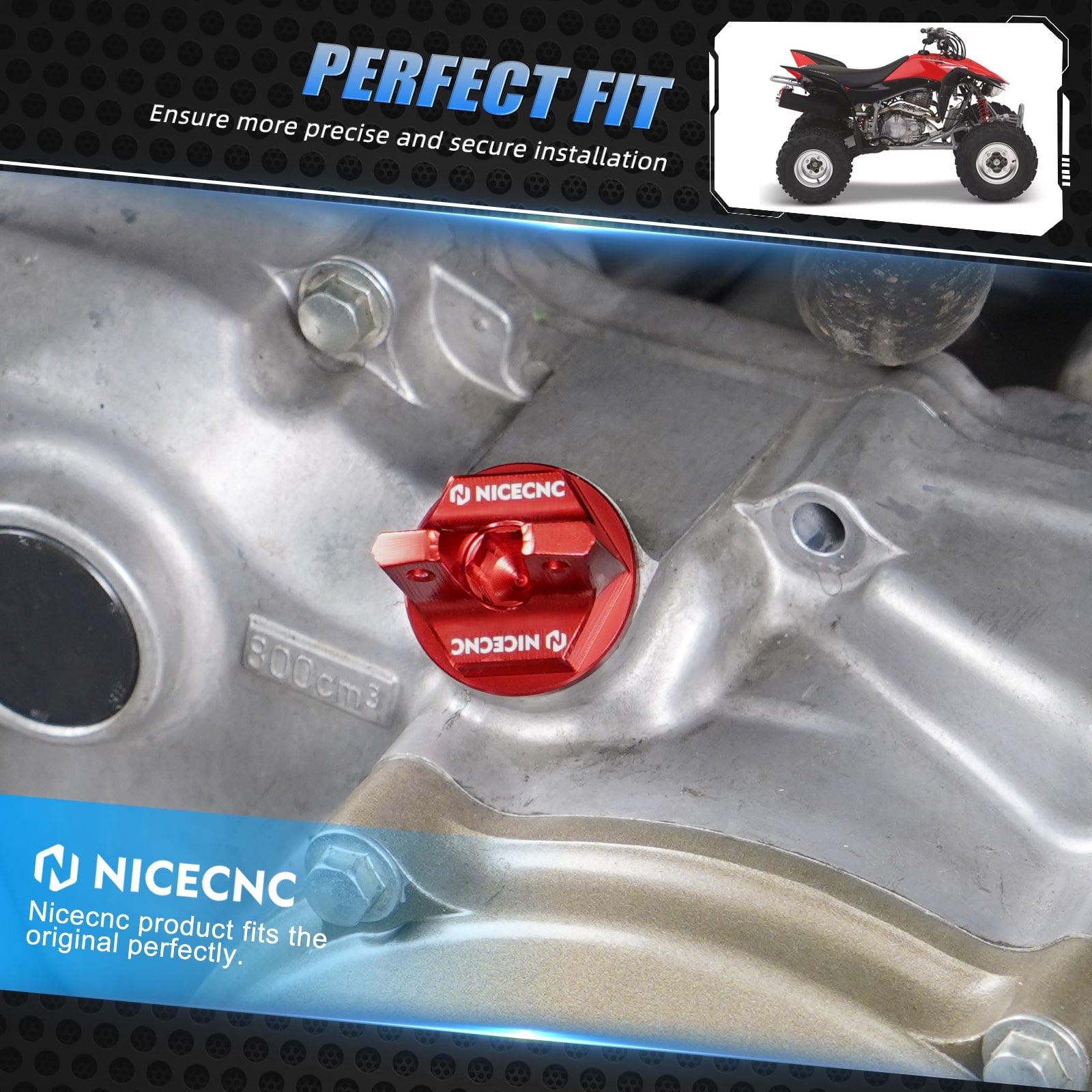 ATV Crankcase Cover Oil Filler Caps With O-Ring For Honda TRX450R TRX450ER