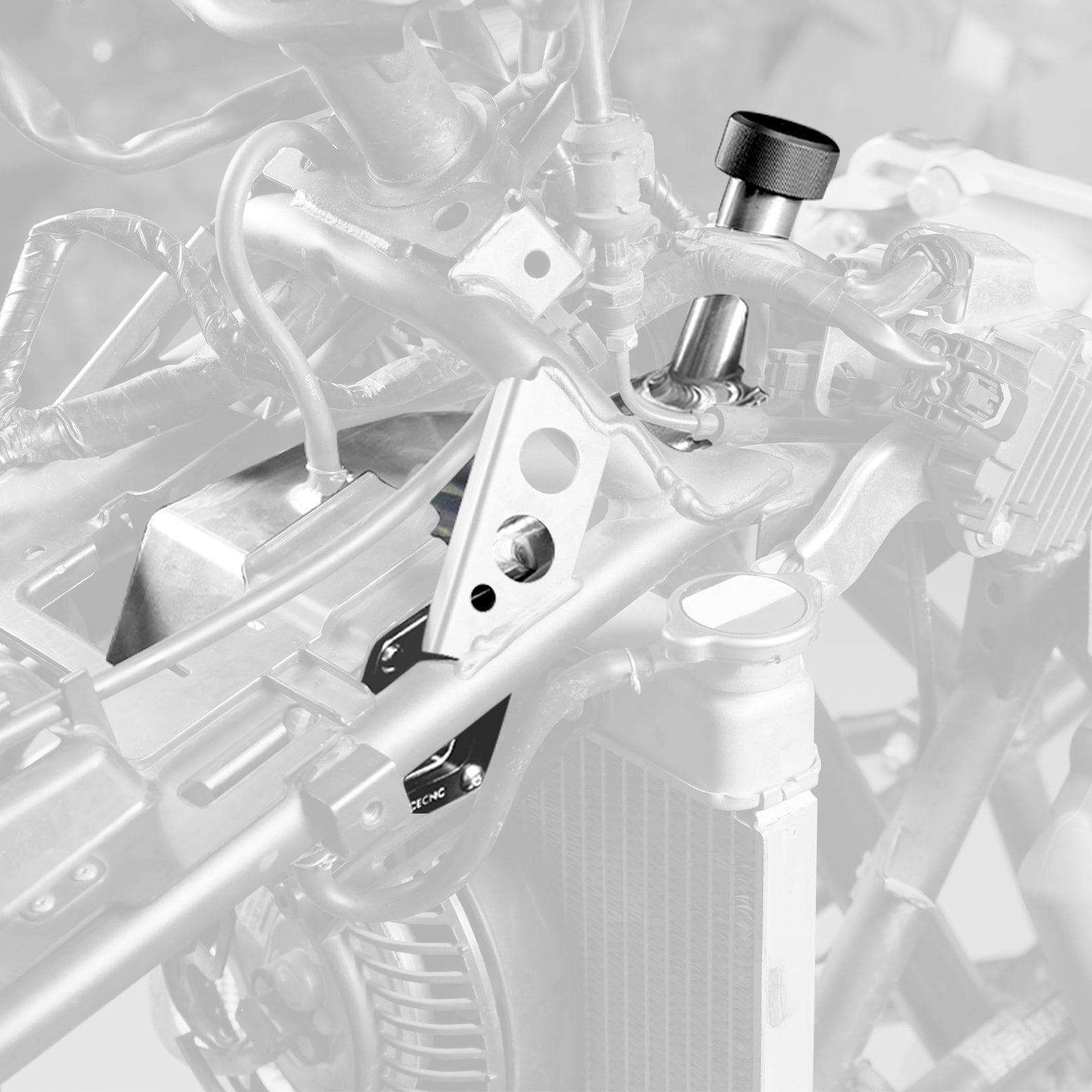 ATV Clear Radiator Reservoir Coolant Recovery Tank For Honda TRX 450 R / ER