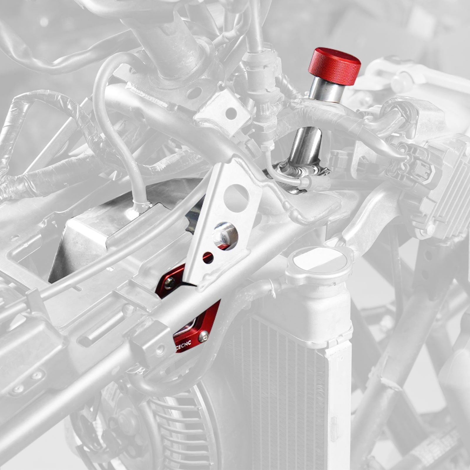 ATV Clear Radiator Reservoir Coolant Recovery Tank For Honda TRX 450 R / ER