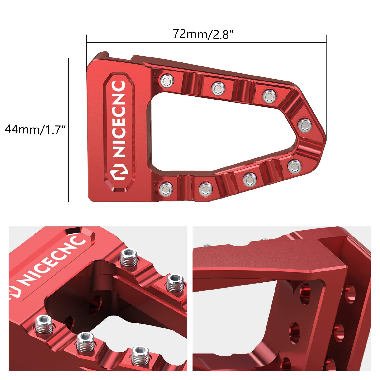 ATV Enlarged Adjustable Rear Brake Pedal Lever Tip For Honda TRX 450 R / ER
