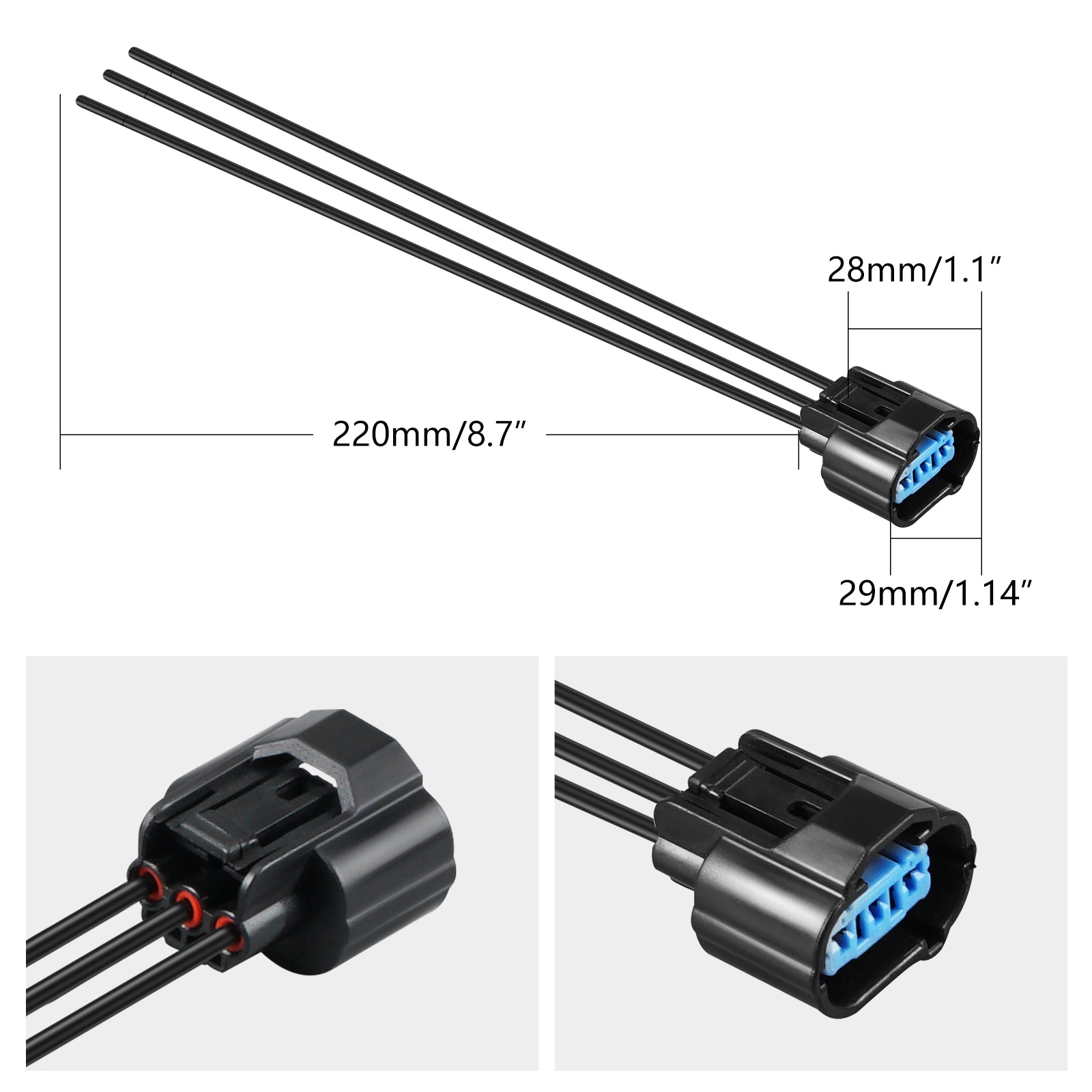 ATV Tail Light Connector Pigtail Plug Harness For Honda TRX 450 R / ER 2006-2014