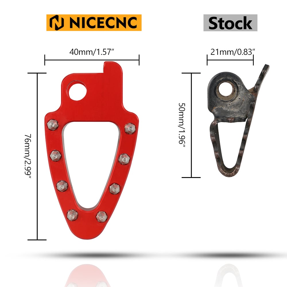 Red Brake Lever Pedal Enlarge Plate Tip For Honda XR650L 1993-2024