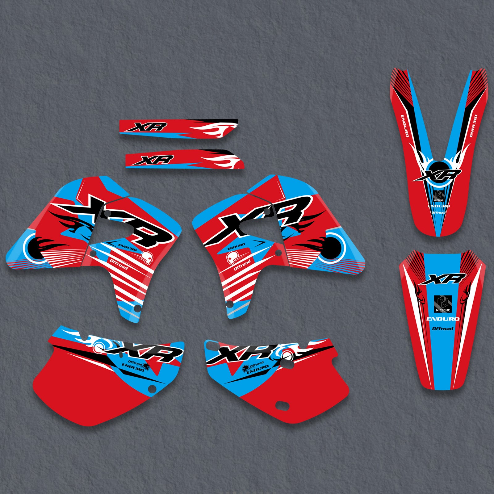 Off-Road Bike Graphics Decals Stickers For HONDA XR650R 2000-2009