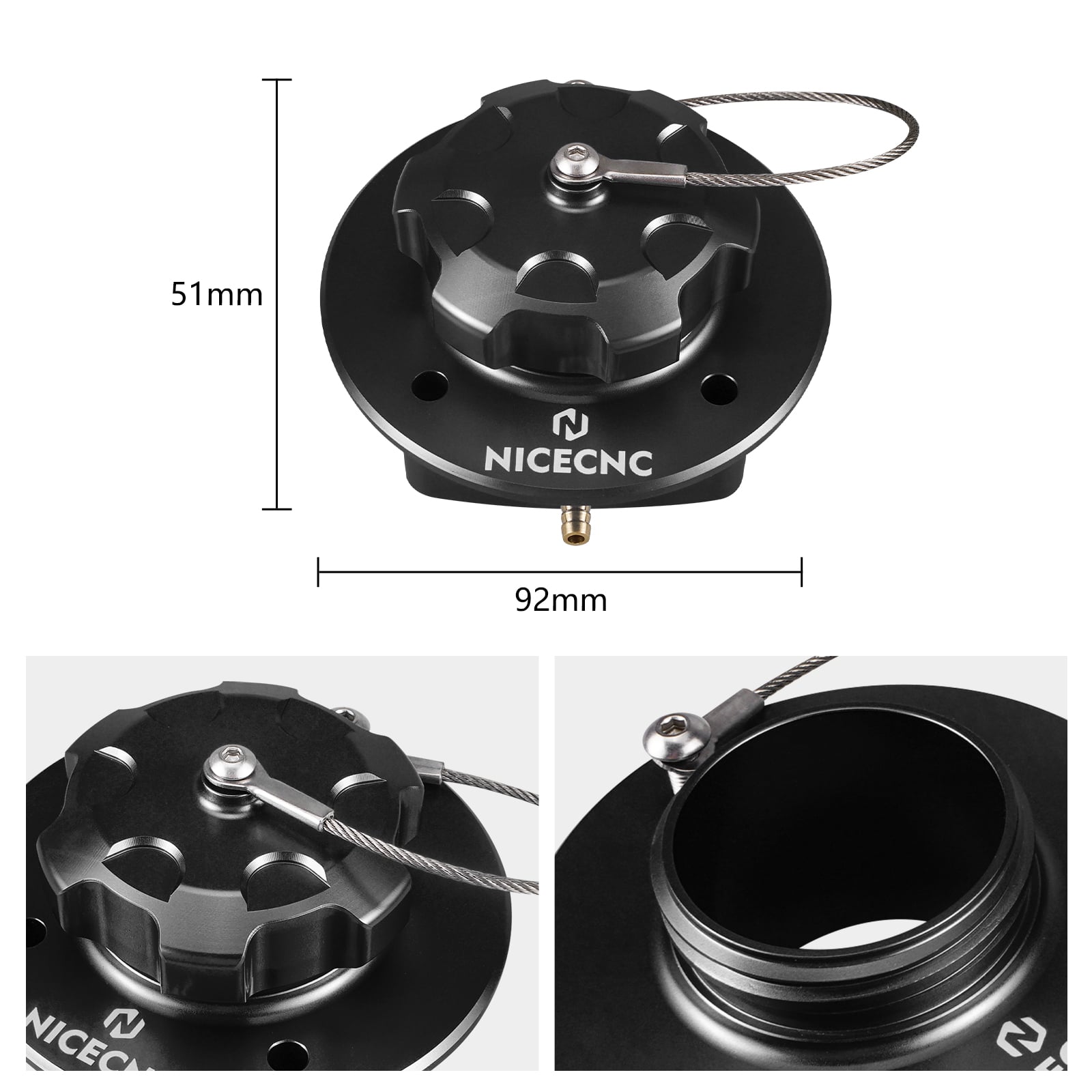Upgraded Gas Fuel Tank Filler Neck Cap Kit For Gas Gas ES SM 700 2022-2024