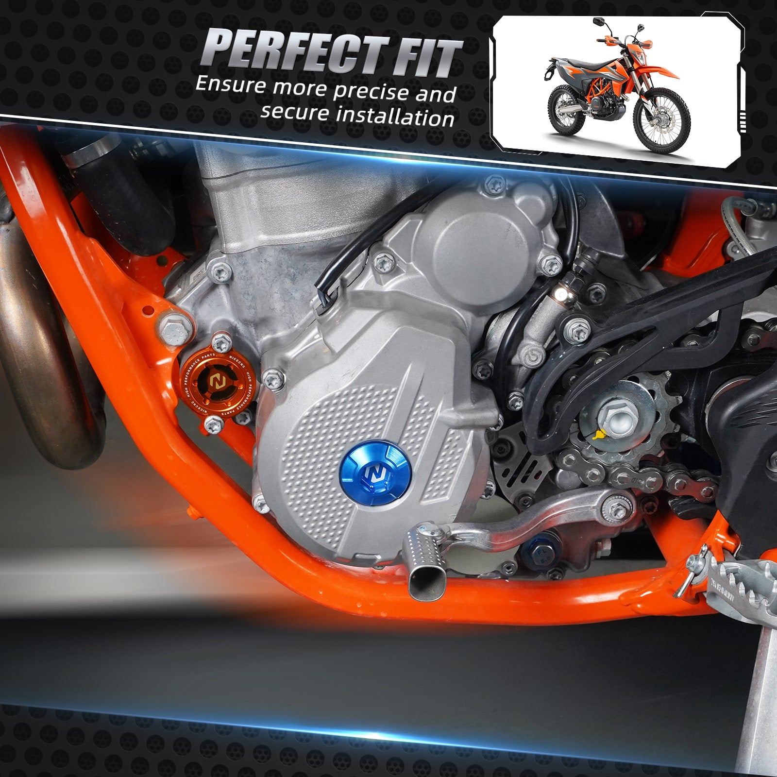 Generator Threaded & Ignition Cover Plug For KTM 350 EXC-F 12-23