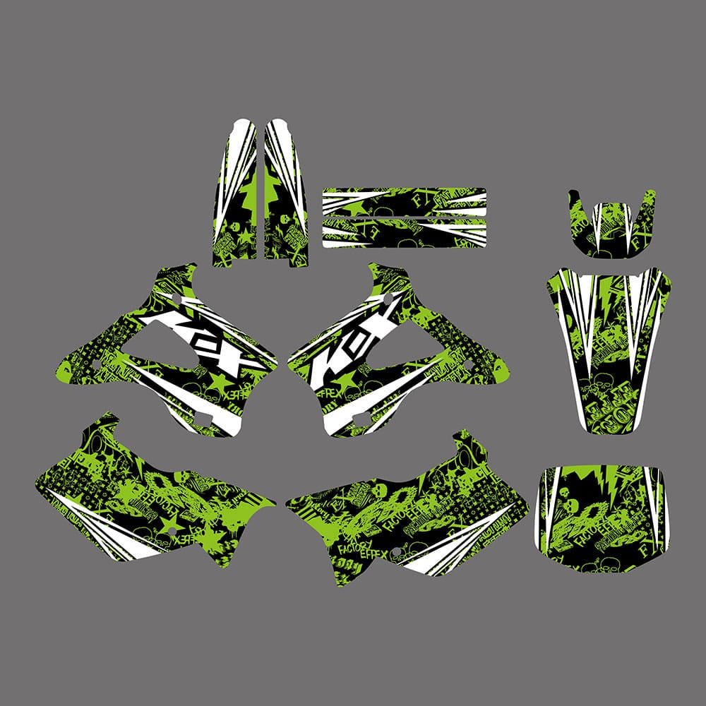 Motorcycle Protect Sticker Kit For Kawasaki KX125 KX250 94-98
