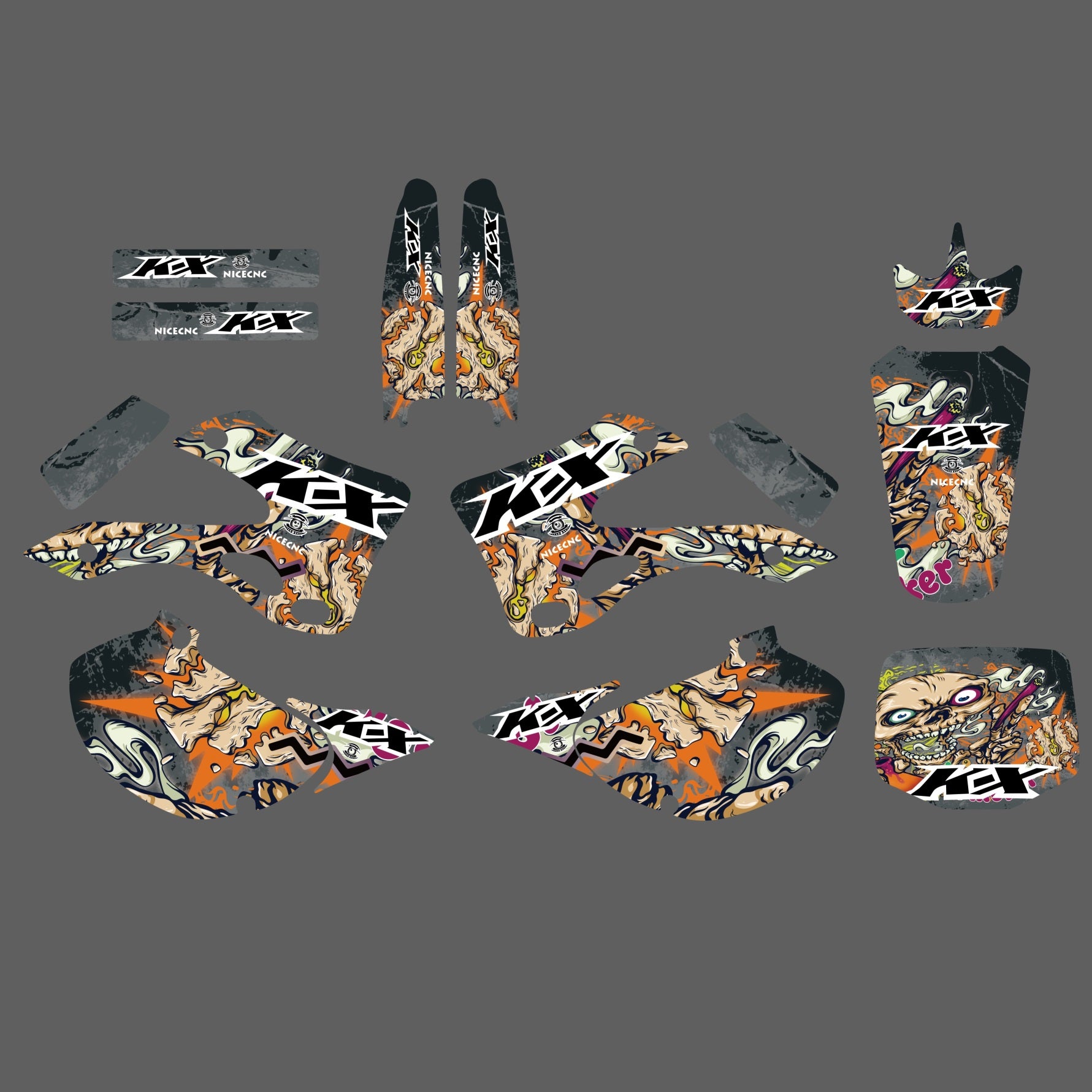 Team Graphics Background Decals For Kawasaki KX125/KX250 1999-2002