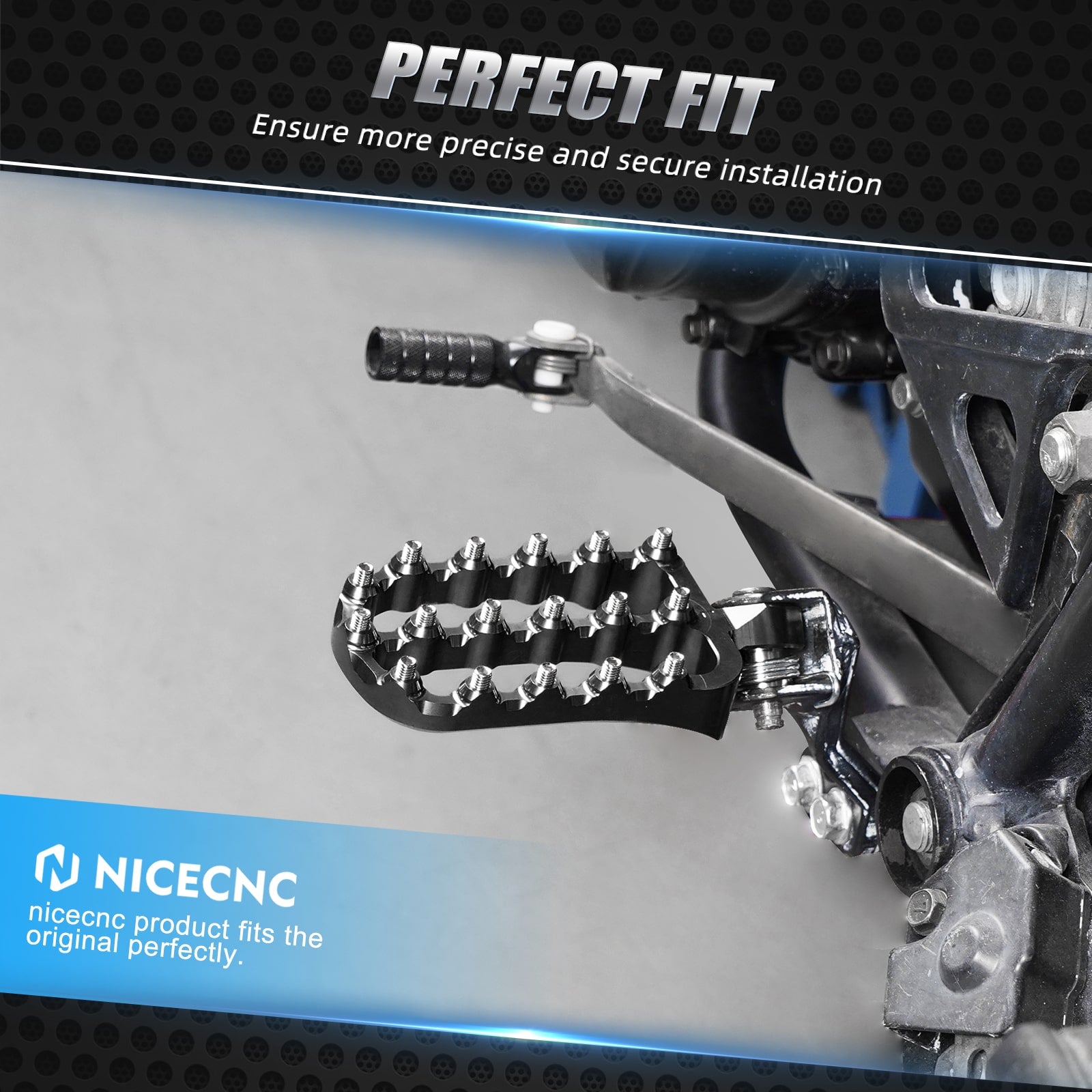 Enlargerd Wide Footpegs For Kawasaki KLR650 1987-2024