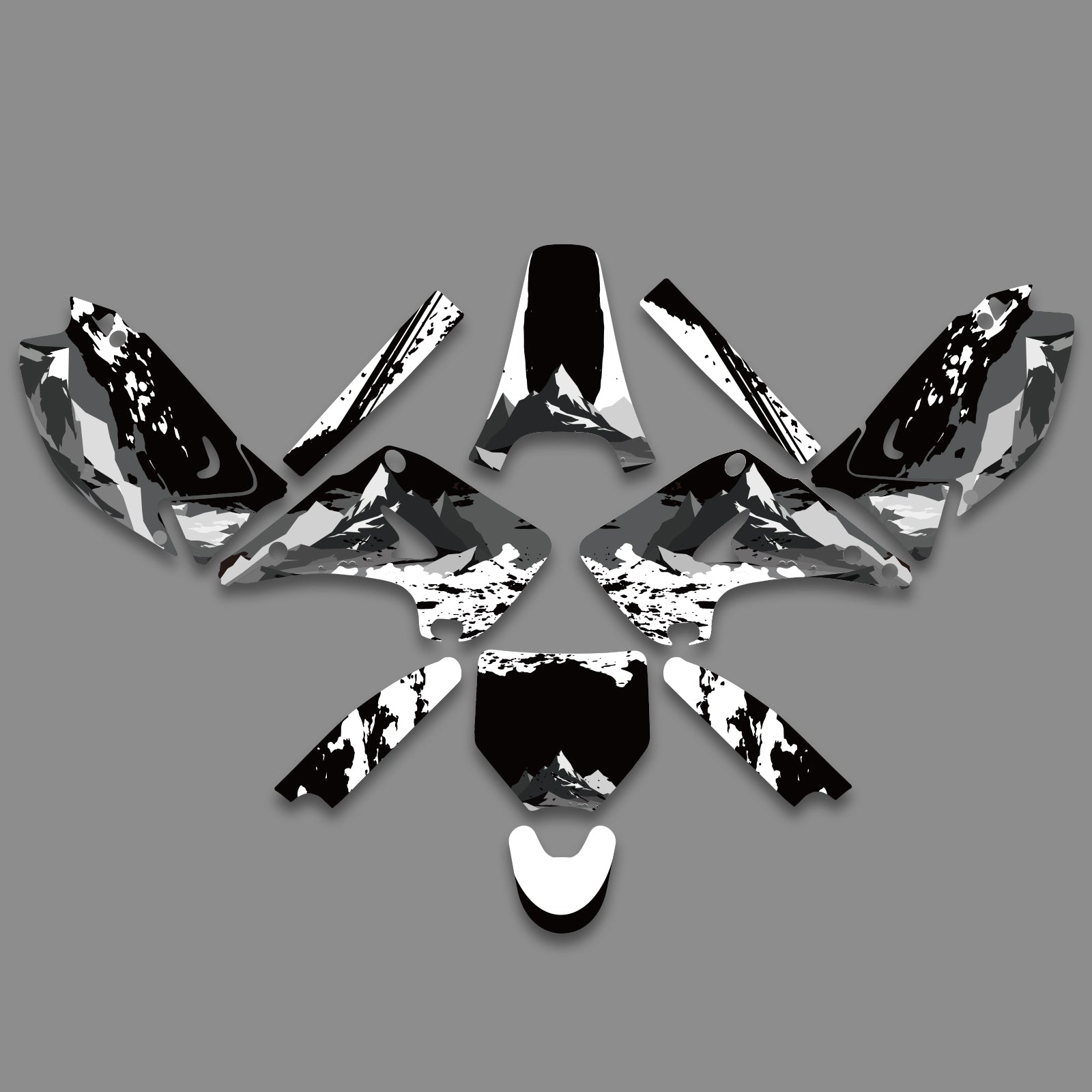 Full Graphics Decals Stickers Kit For KAWASAKI KX125 KX250 2003-2012