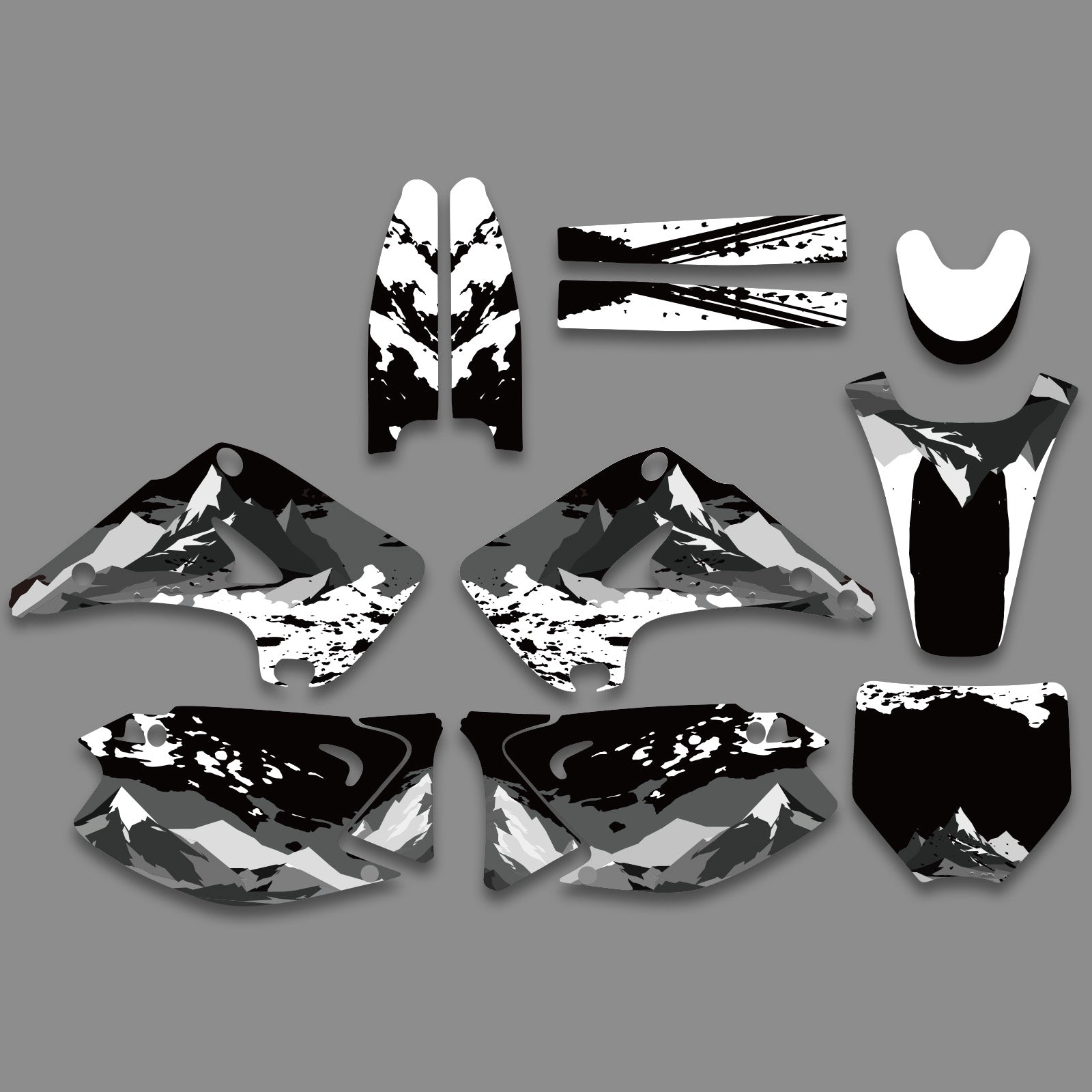 Full Graphics Decals Stickers Kit For KAWASAKI KX125 KX250 2003-2012