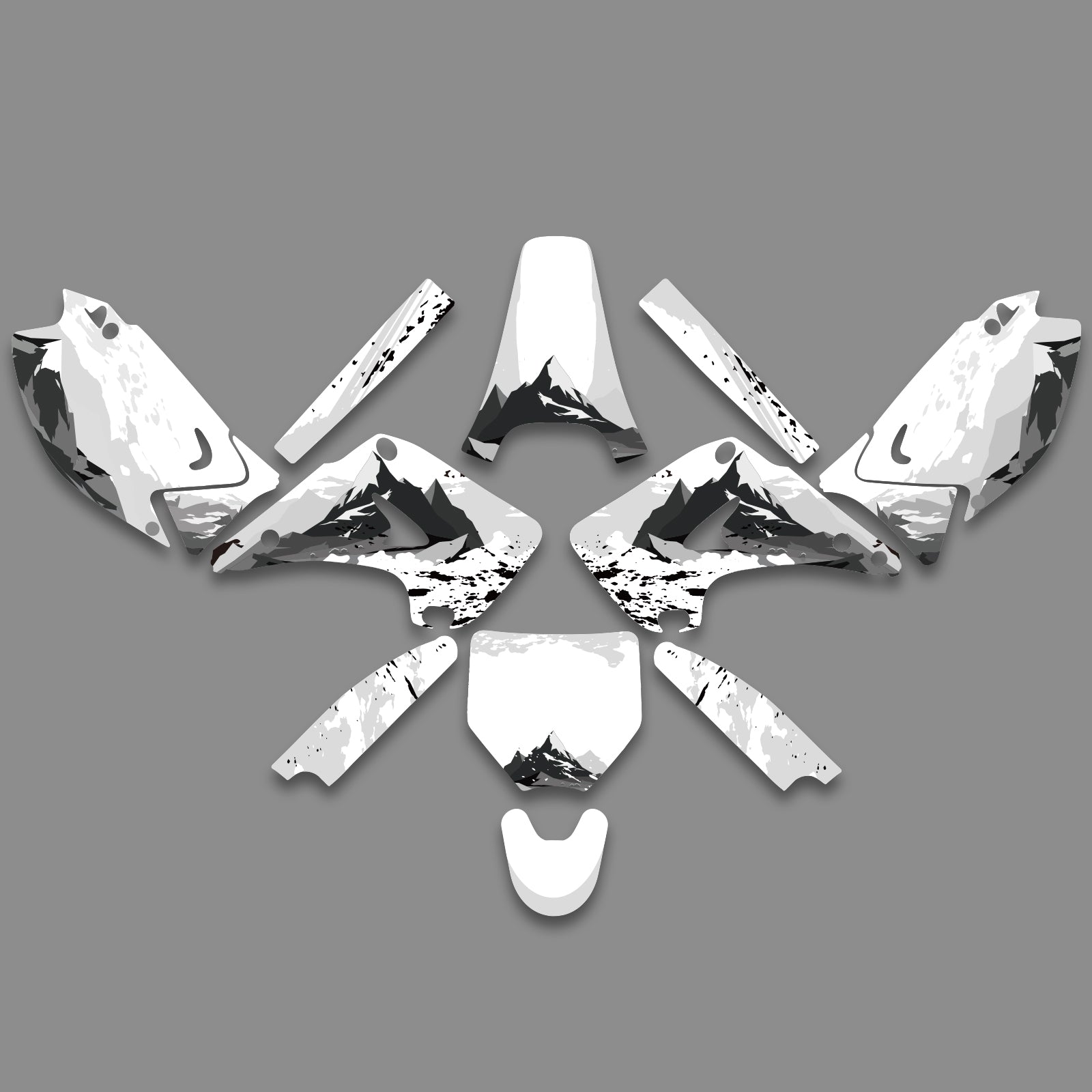 Full Graphics Decals Stickers Kit For KAWASAKI KX125 KX250 2003-2012