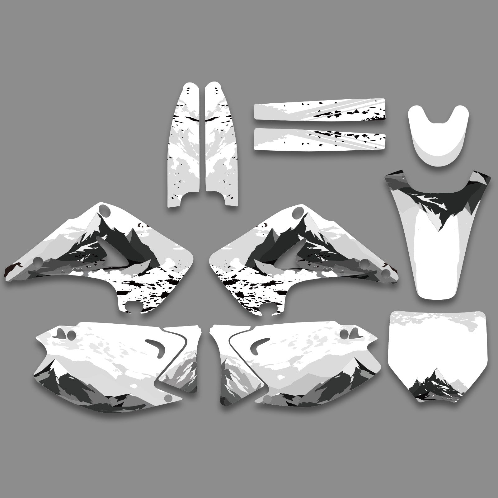 Full Graphics Decals Stickers Kit For KAWASAKI KX125 KX250 2003-2012