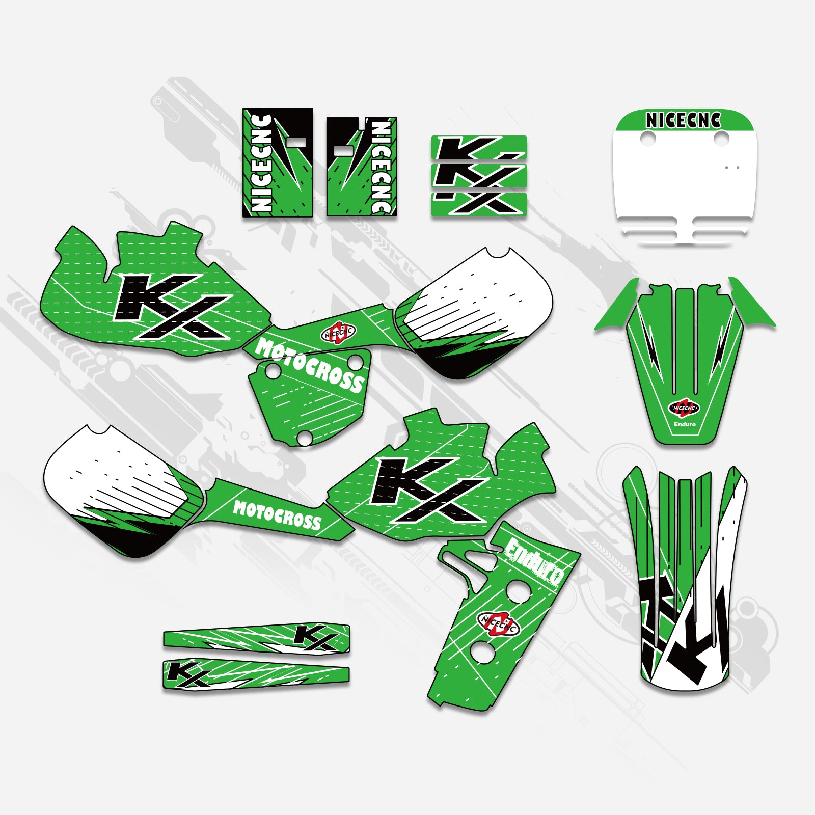 Motorcycle Full Graphics Decals Stickers Kit For KAWASAKI KX60 1985-2004