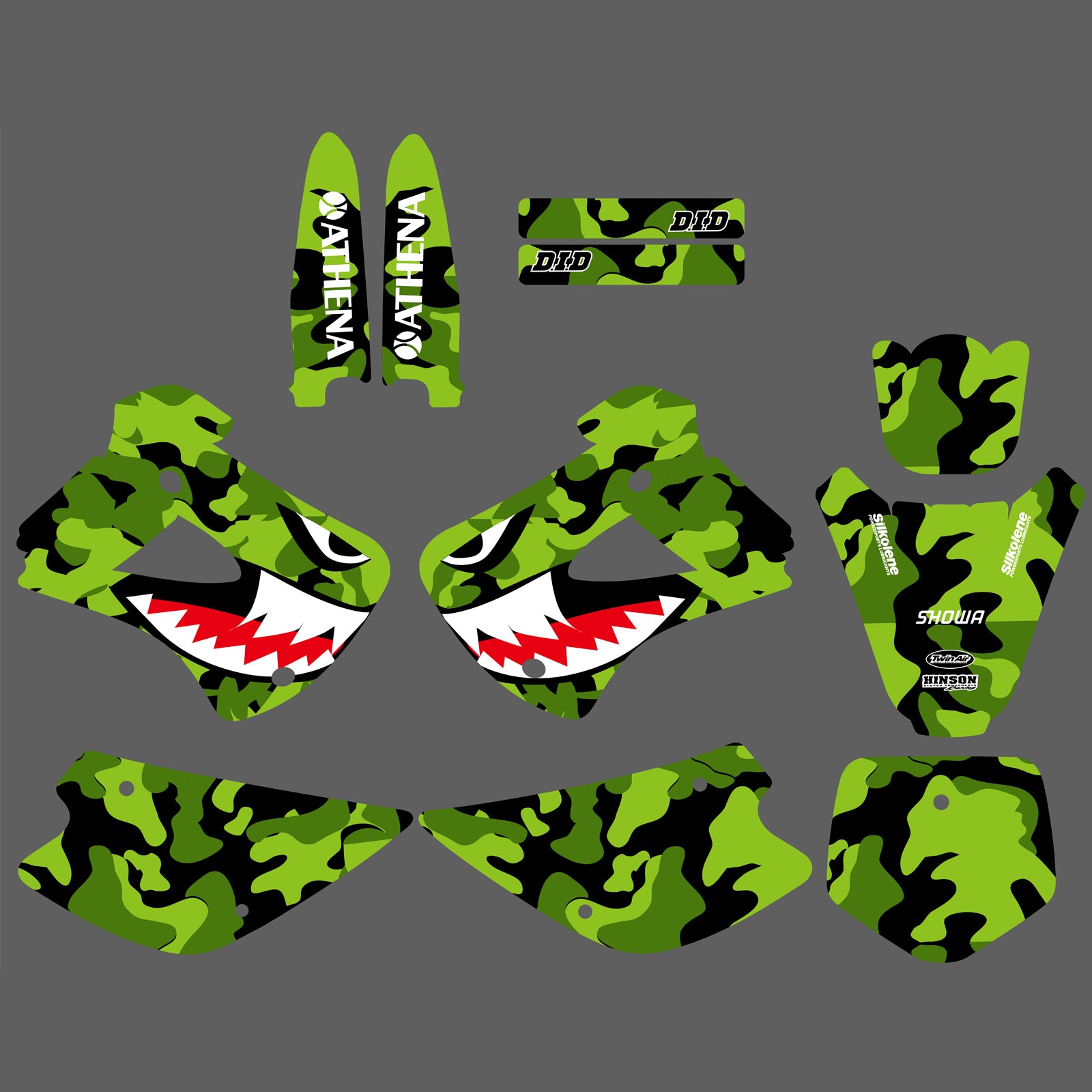 Motocross Full Graphics Background Decal Sticker Kit For Kawasaki KX85 KX100 1998-2012