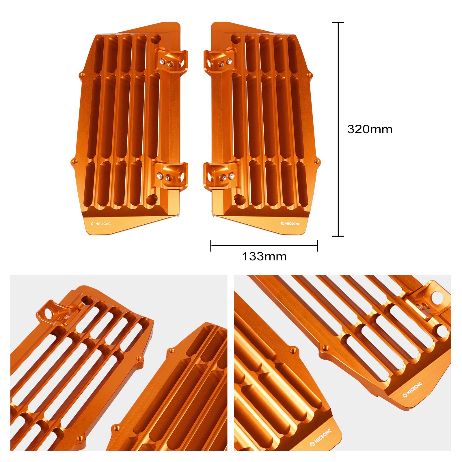 Radiator Guards for KTM 125-500 Husqvarna 125-501 Gasgas 125-450