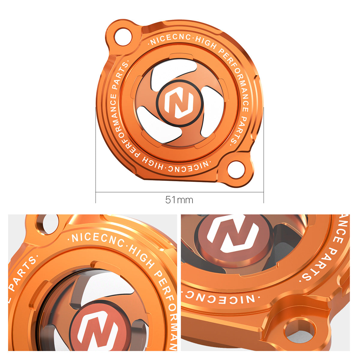 Transparent Oil Filter Cover Cap For KTM 250-625 950 Adv/Super Enduro 990 Adv/Super Duke